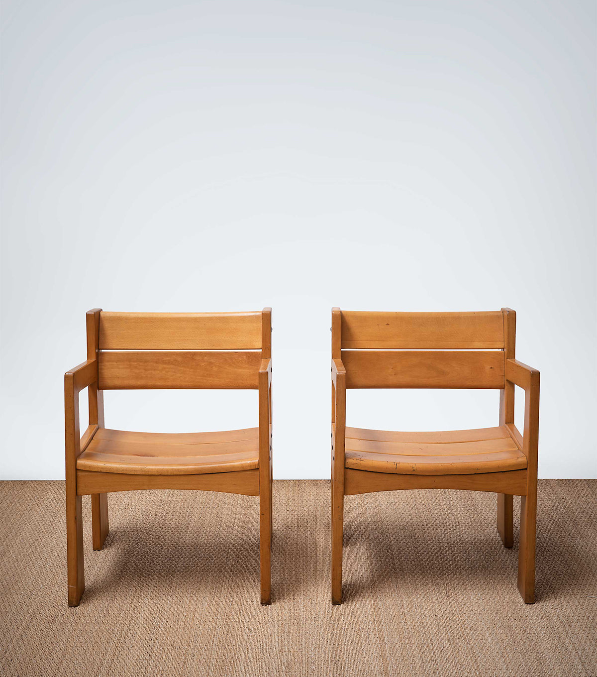 Rationalist Czech Beechwood Armchairs