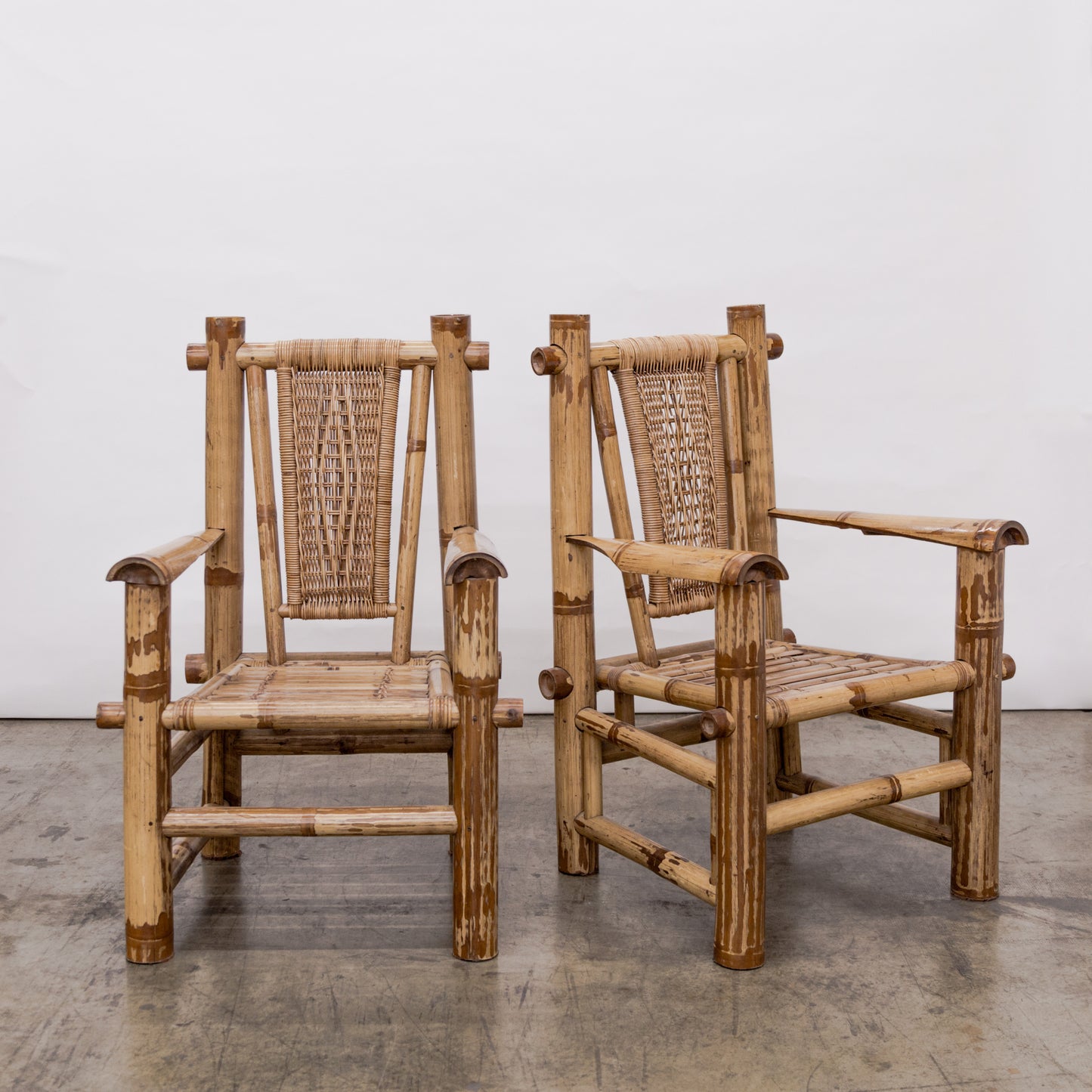 Audoux Minet Style | Primitive Chic Bamboo Armchairs