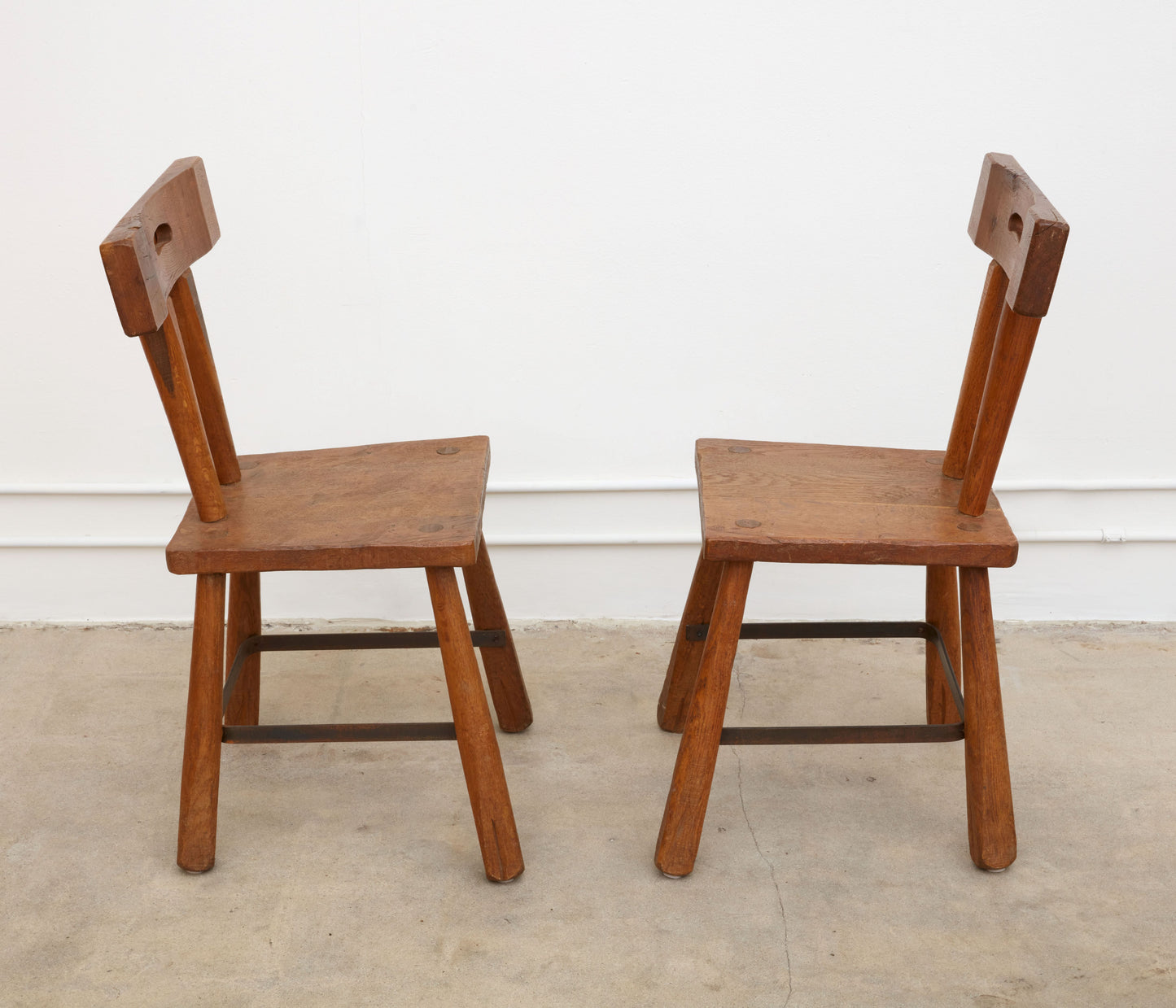 Primitive Brutalist Dining Side Chairs