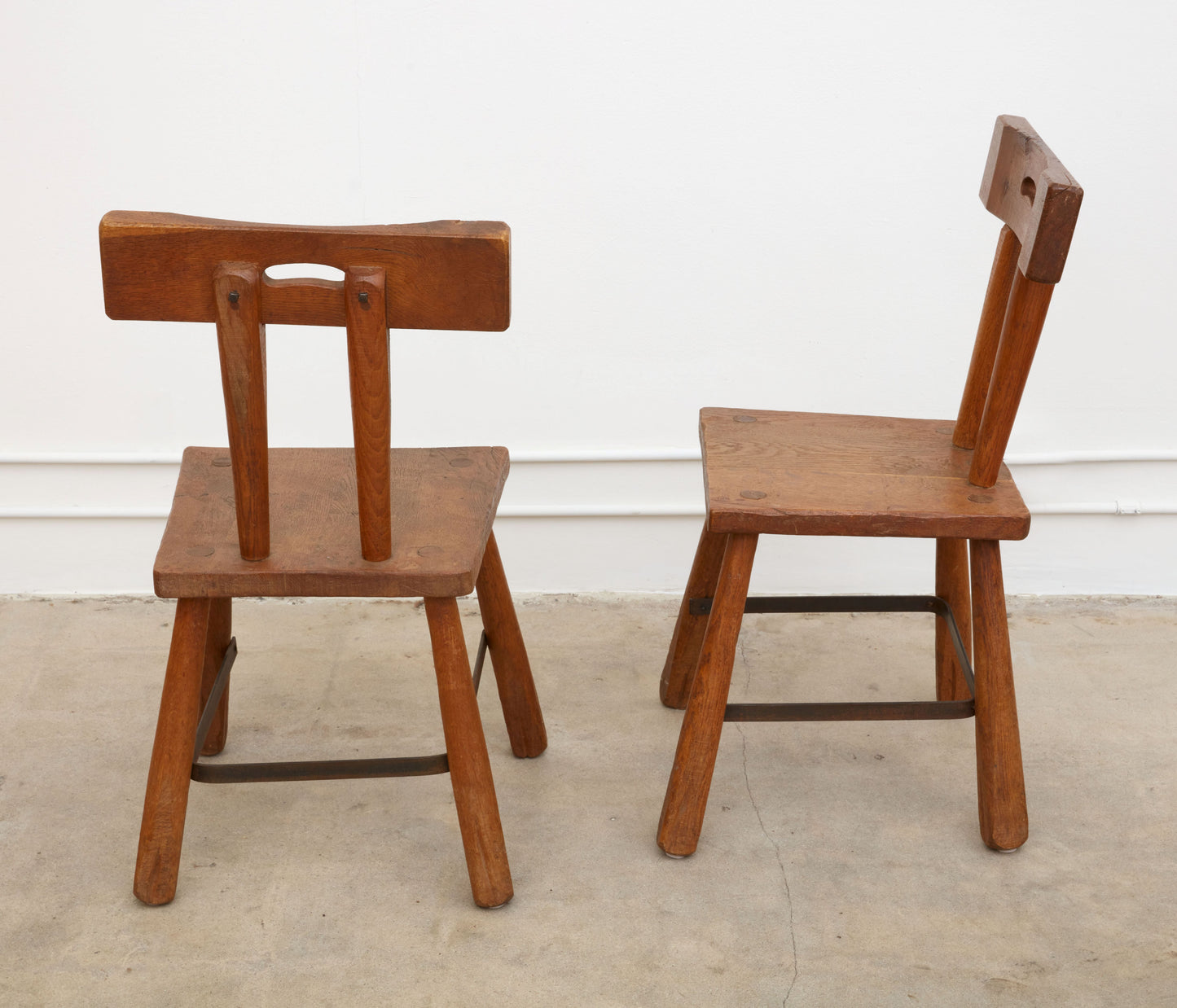 Primitive Brutalist Dining Side Chairs