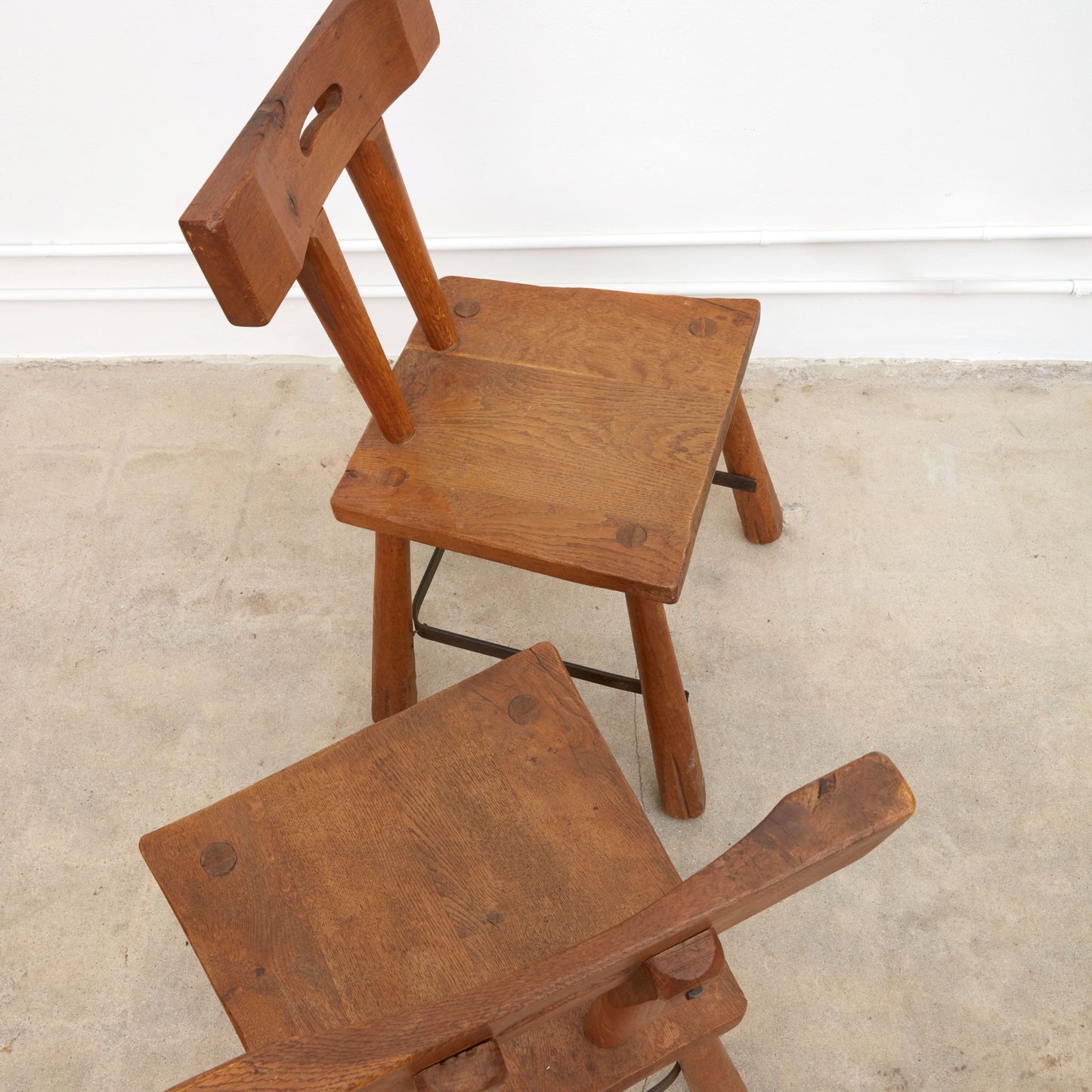 Primitive Brutalist Dining Side Chairs