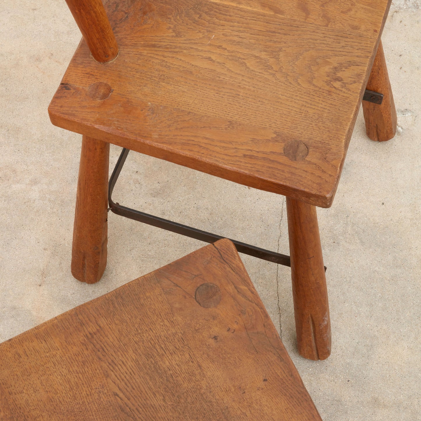 Primitive Brutalist Dining Side Chairs