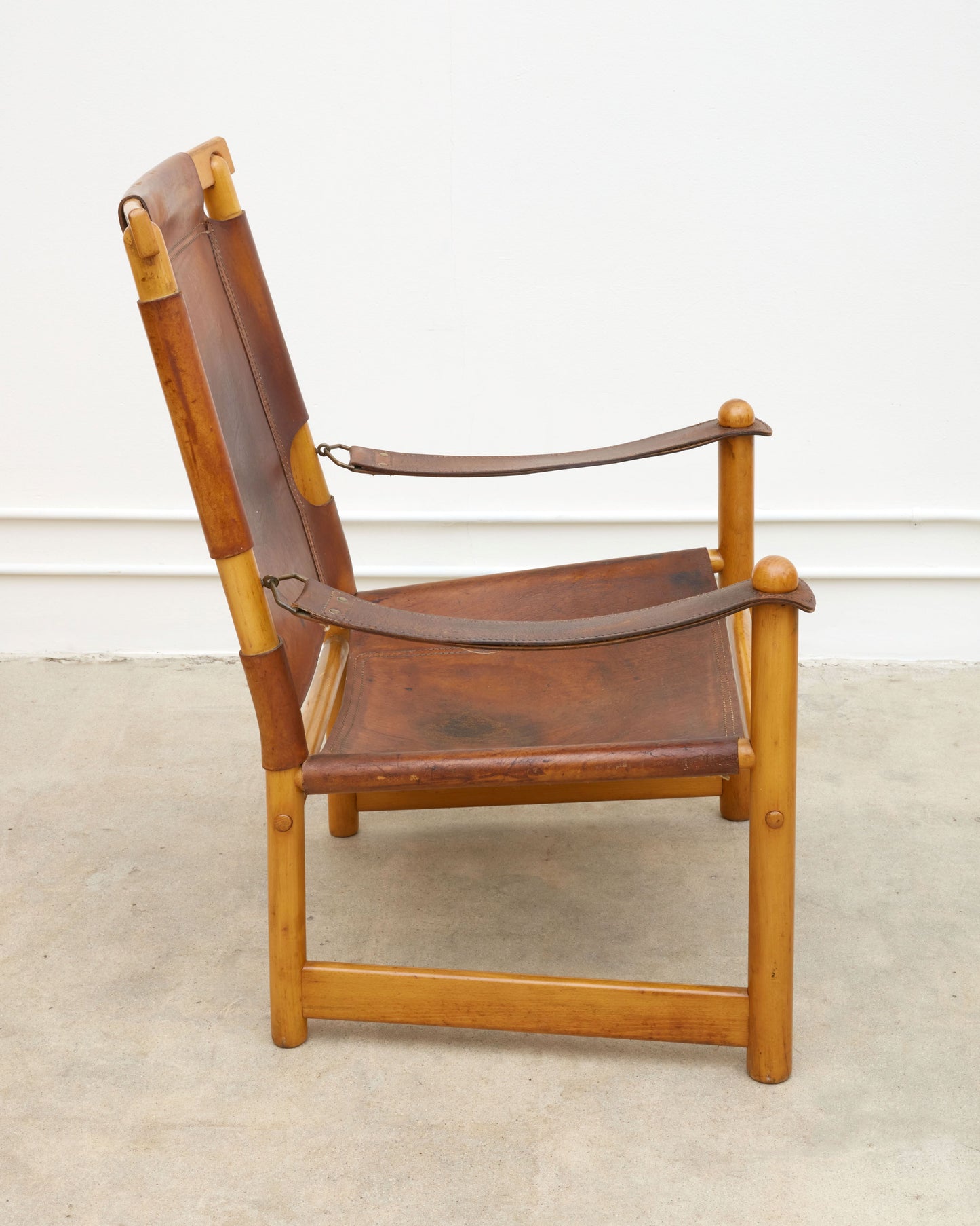 Scandinavian Leather Sling Chair