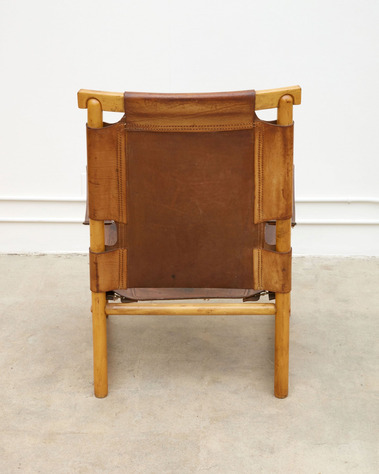 Scandinavian Leather Sling Chair
