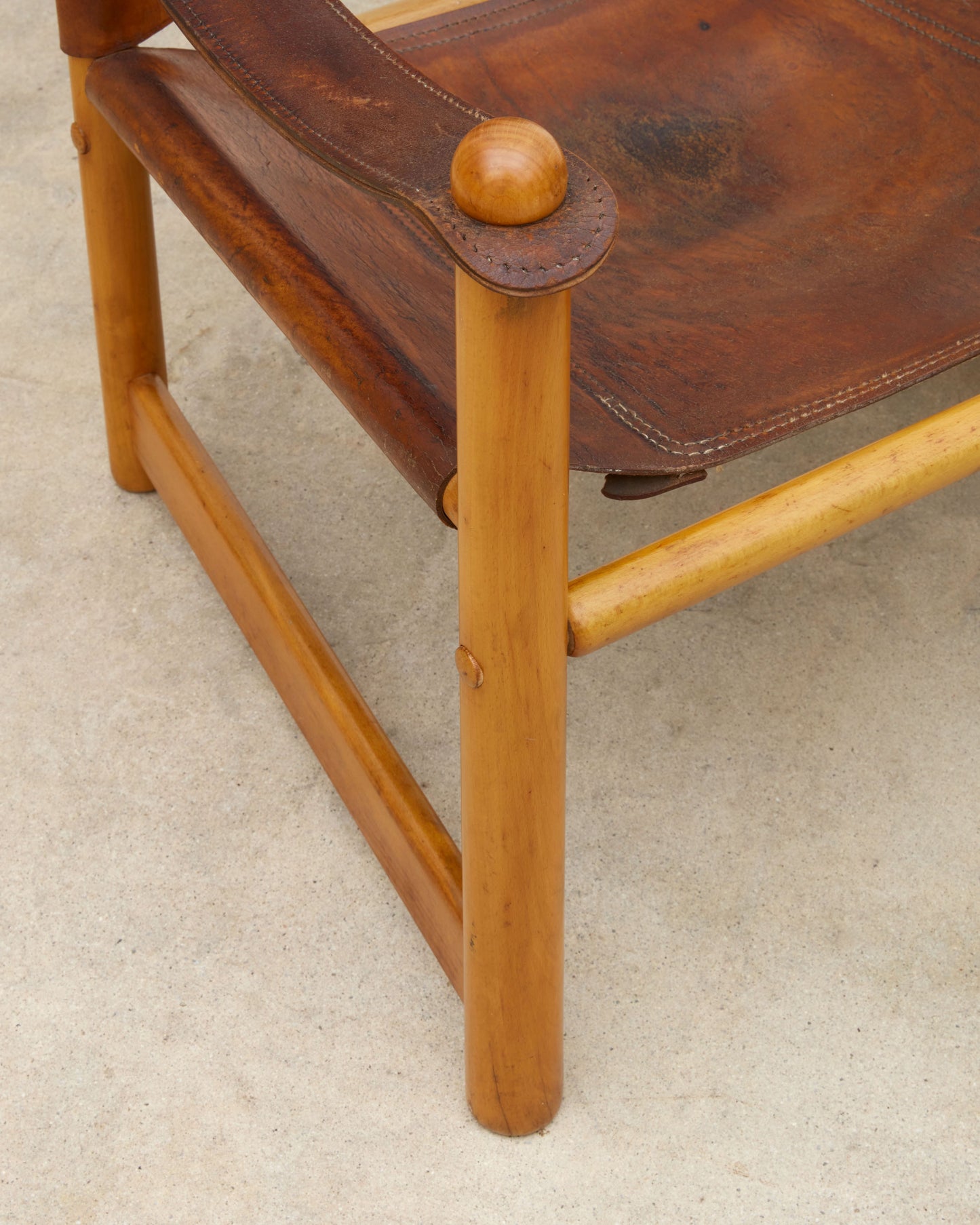 Scandinavian Leather Sling Chair