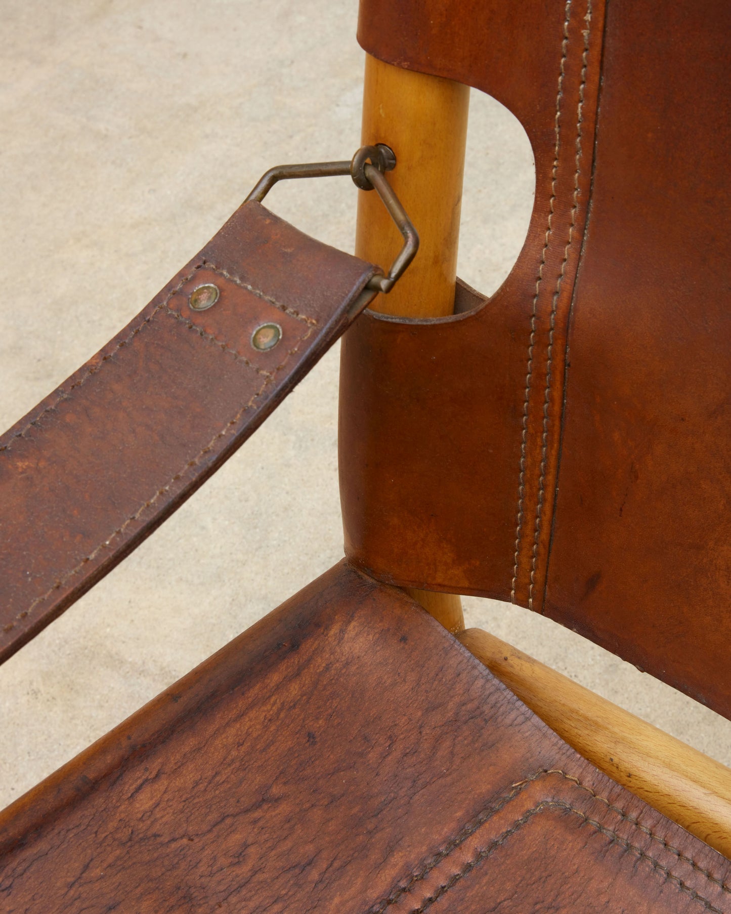Scandinavian Leather Sling Chair