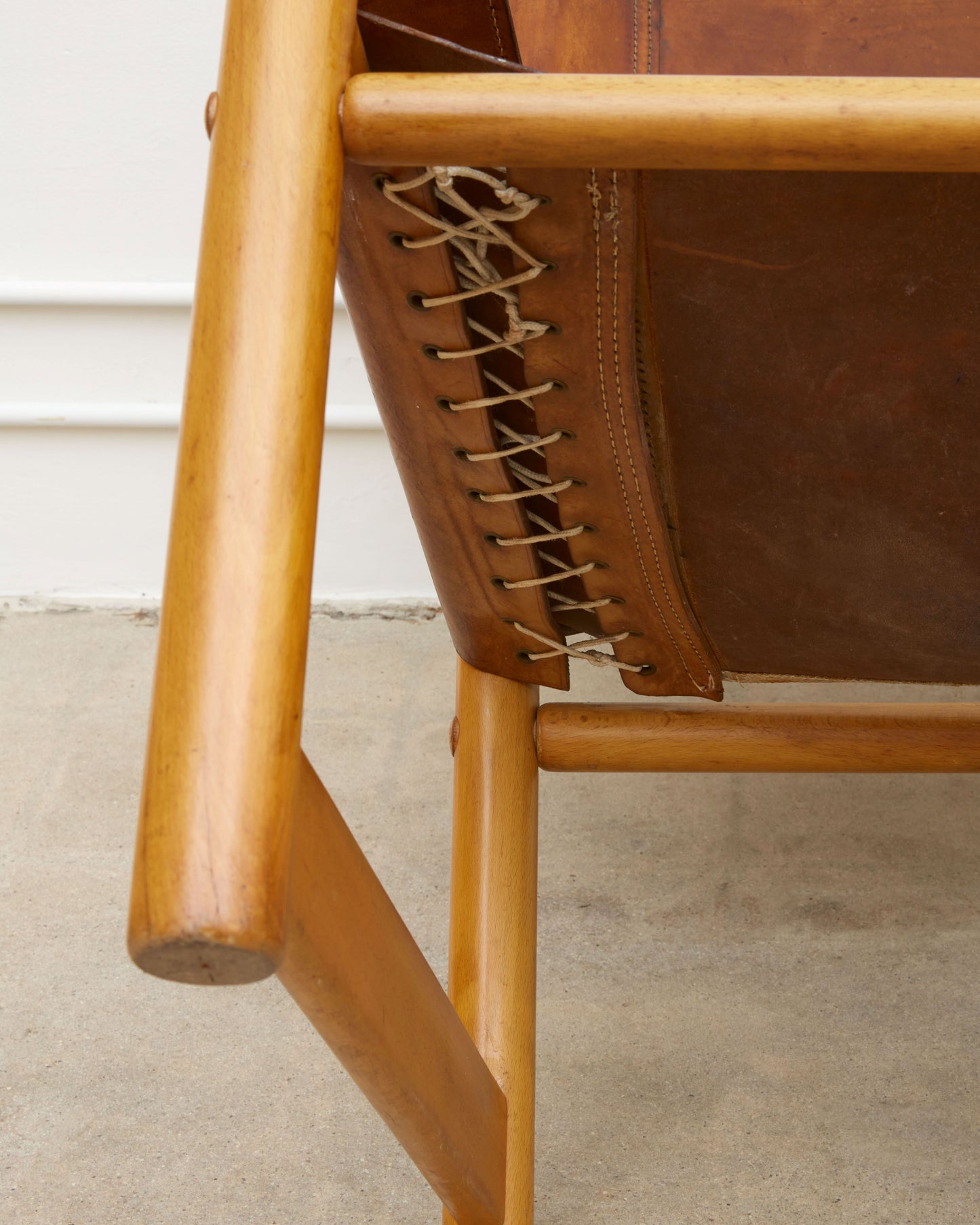 Scandinavian Leather Sling Chair