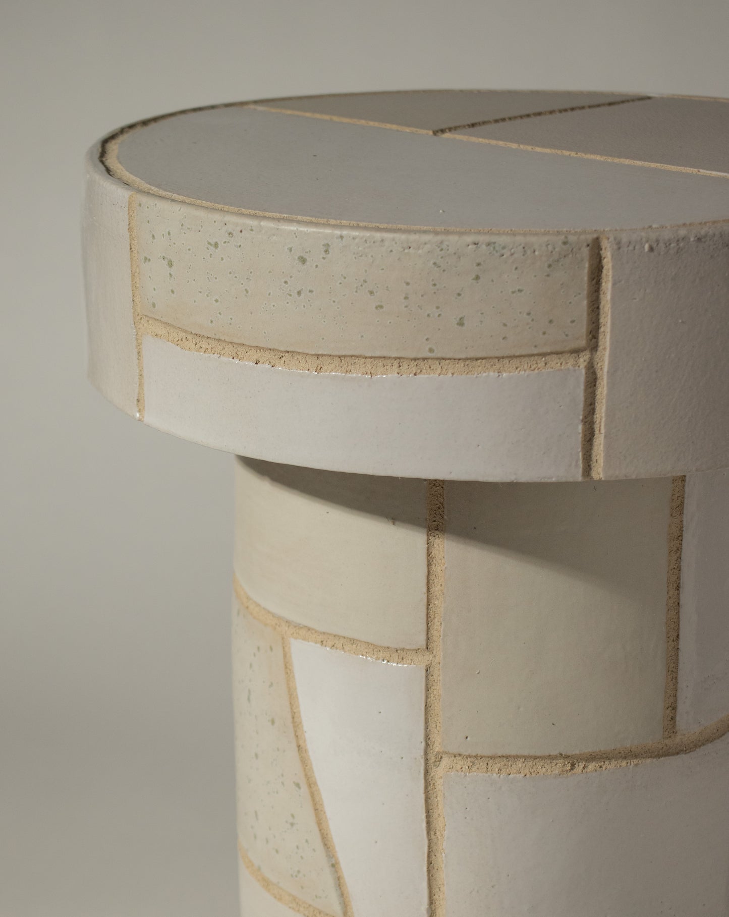 Streicher Goods | Patchwork Side Table - White