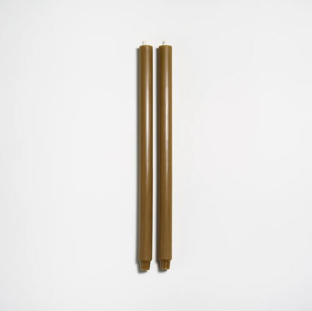 Beeswax Pillar Candles - Burnt Amber