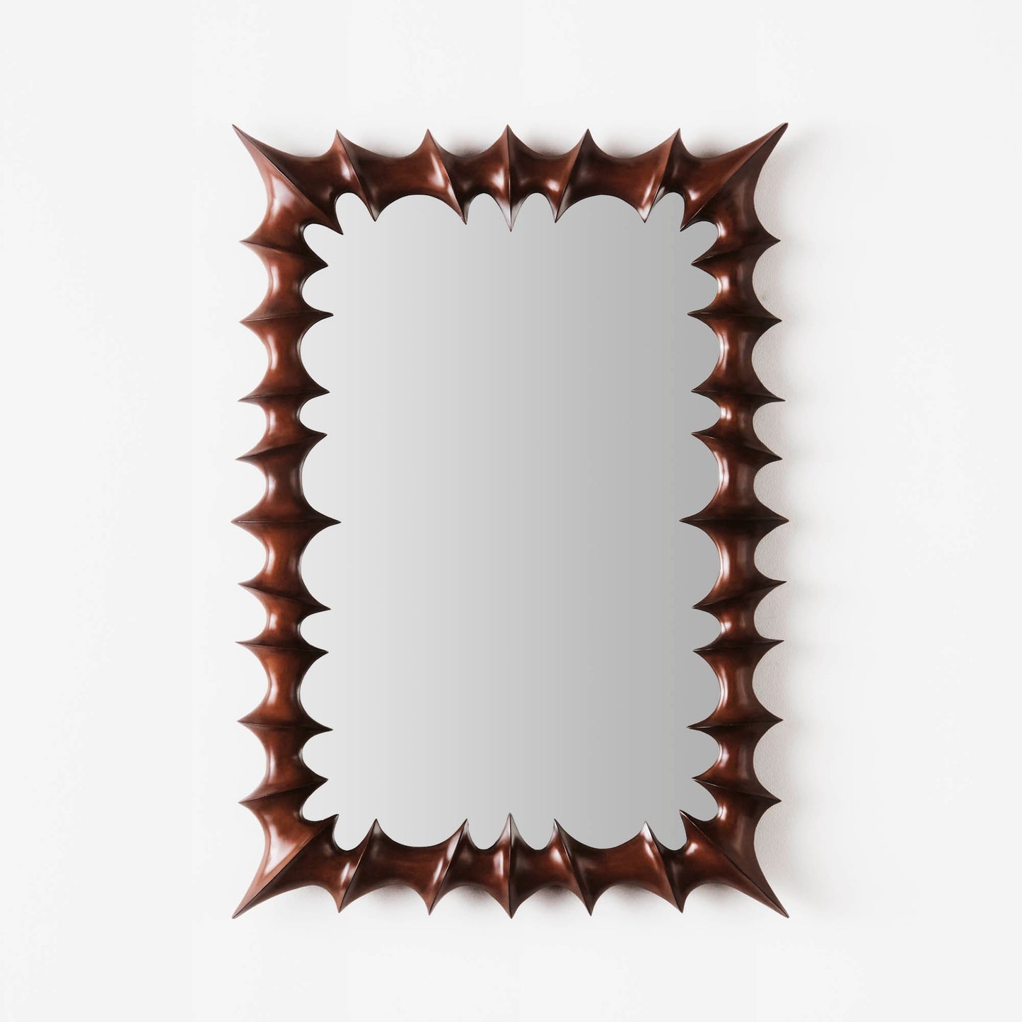 Brutalist Mirror Small Natural Wood