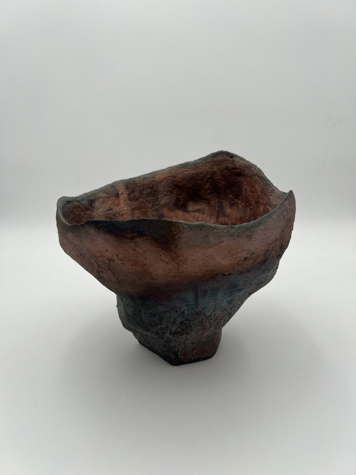 Studio Hanzashi | Raku Contour Vessel