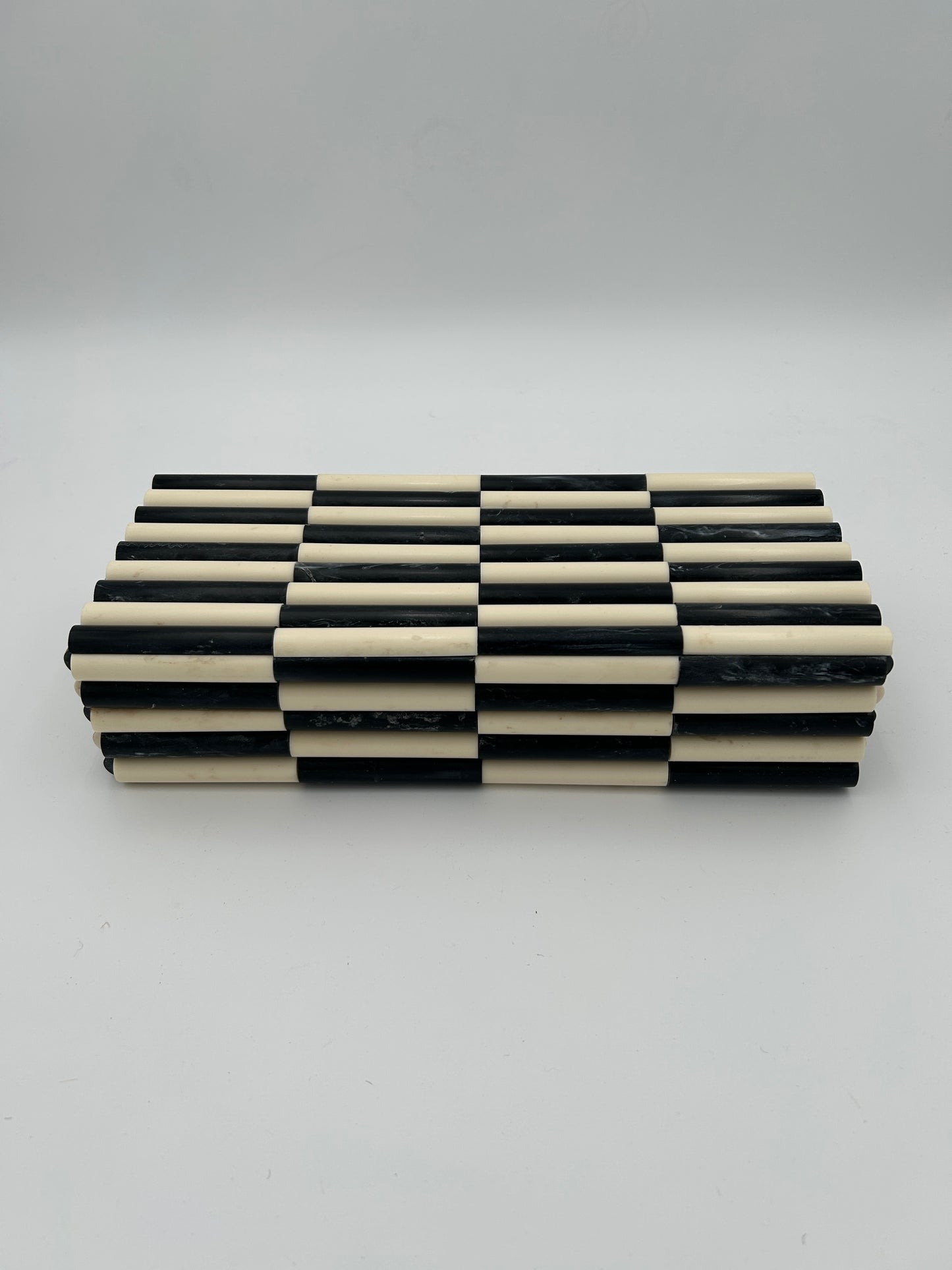 Fluted Ivory + Ebony Bone Box