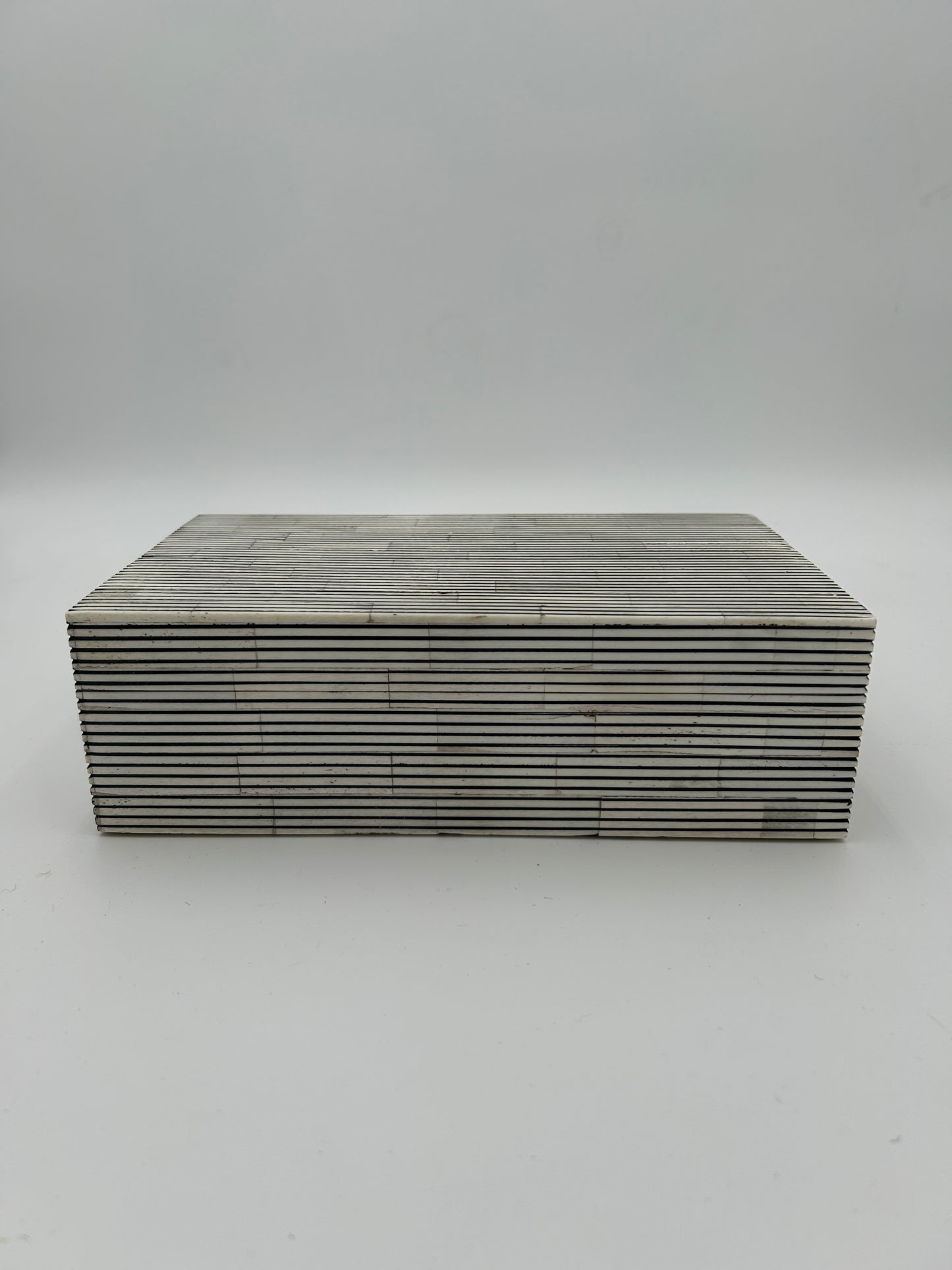 Bone Inlay + Ebony Pinstripe Box