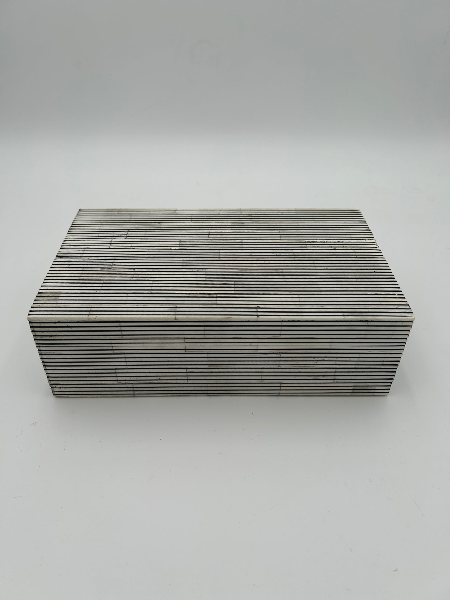 Bone Inlay + Ebony Pinstripe Box