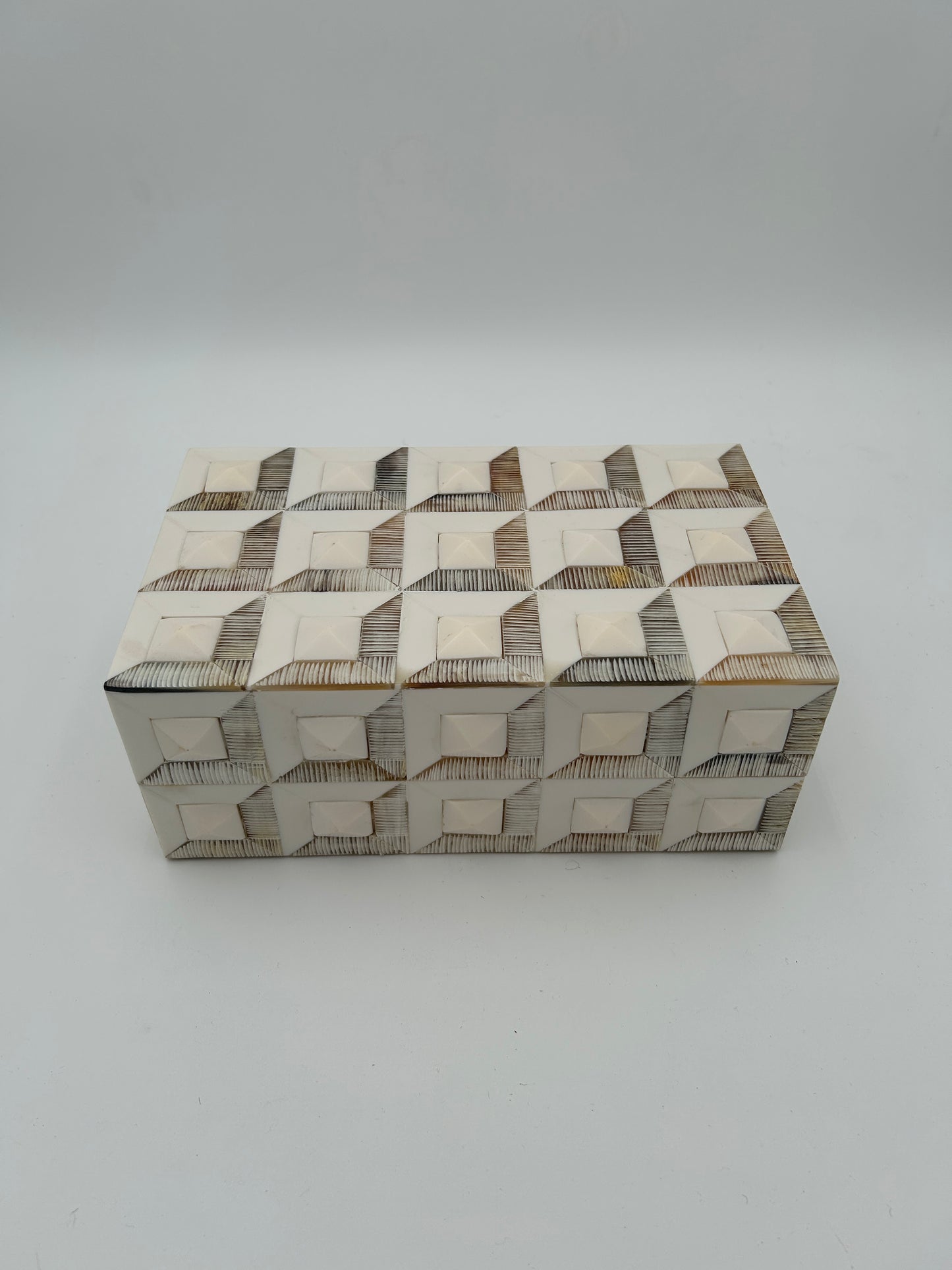 Horn + Ivory Bone Inlay Box