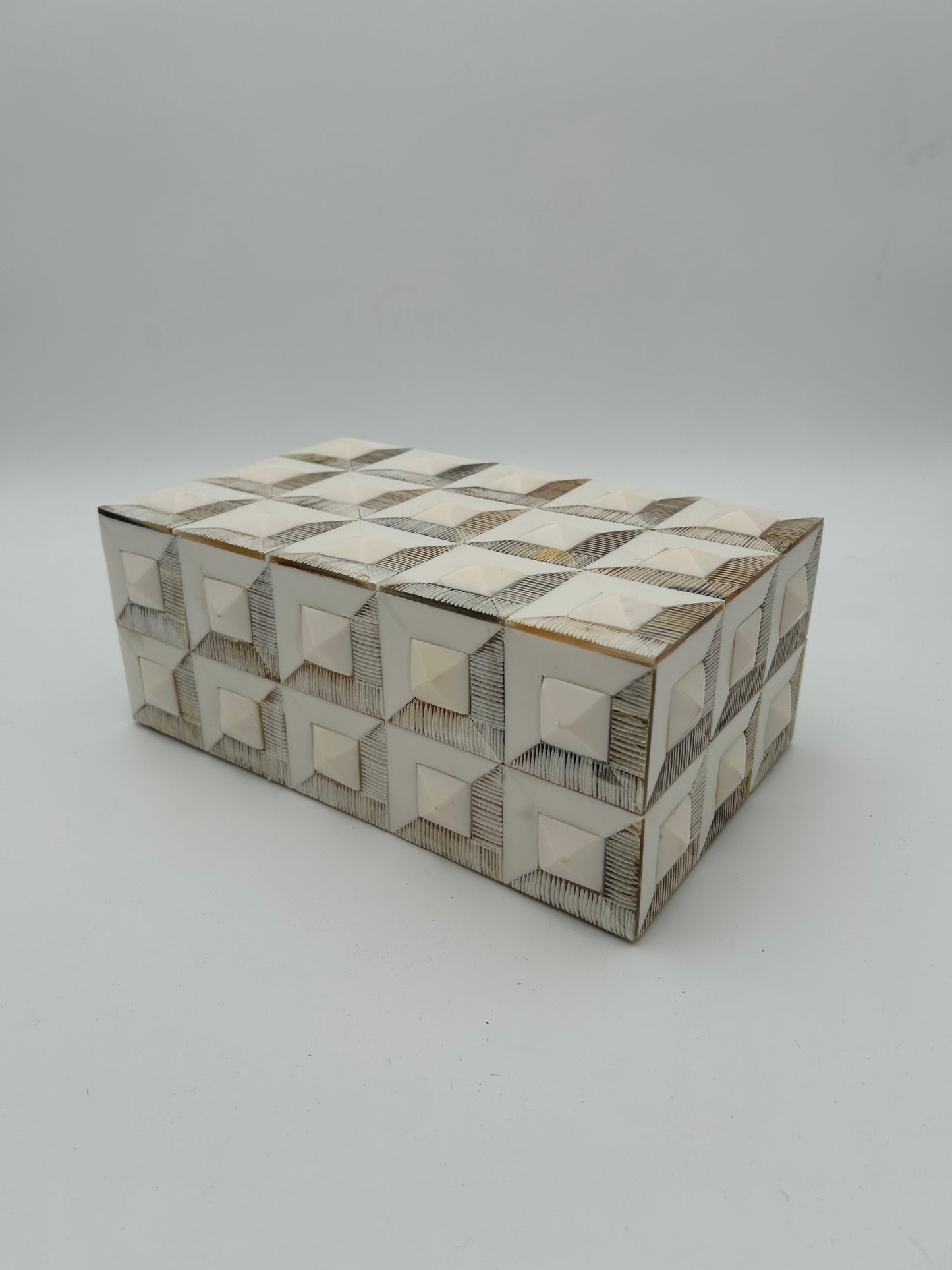 Horn + Ivory Bone Inlay Box