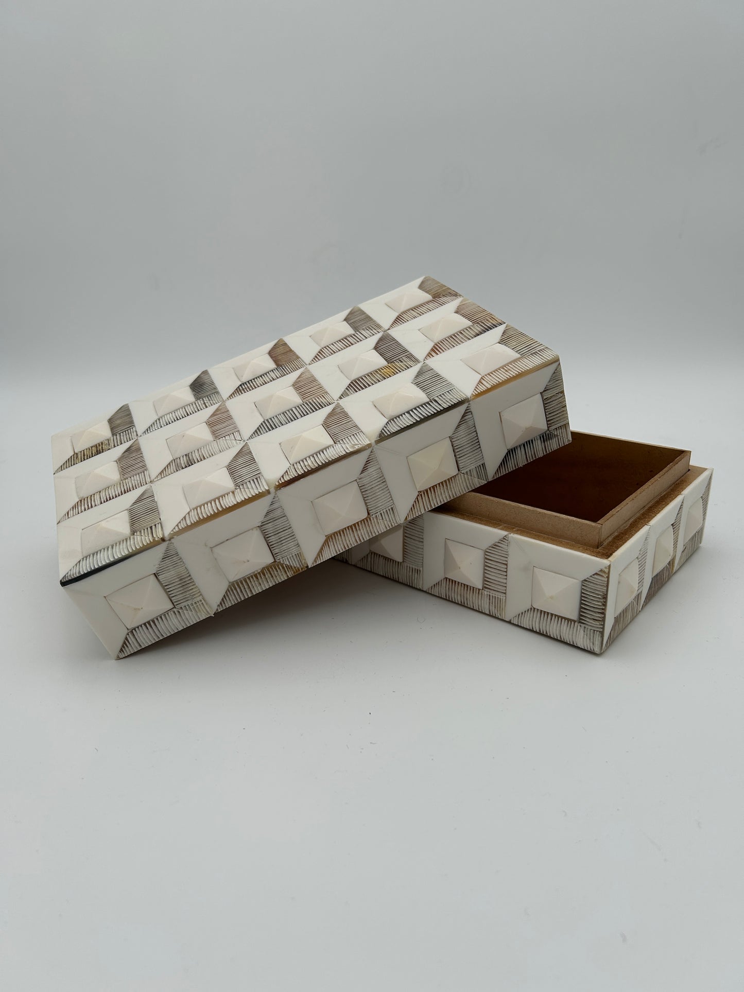 Horn + Ivory Bone Inlay Box