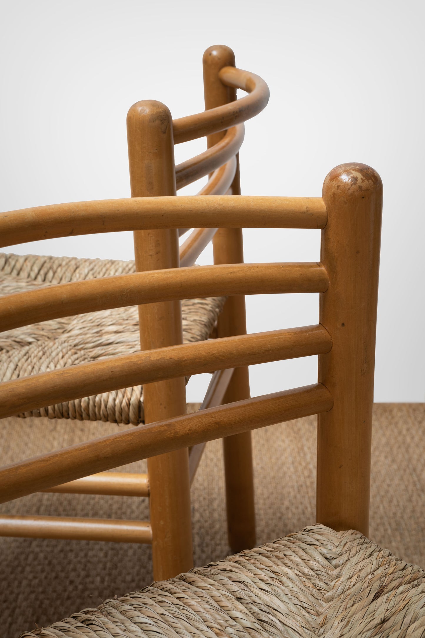 Scandinavian Rush Seat Side Chairs