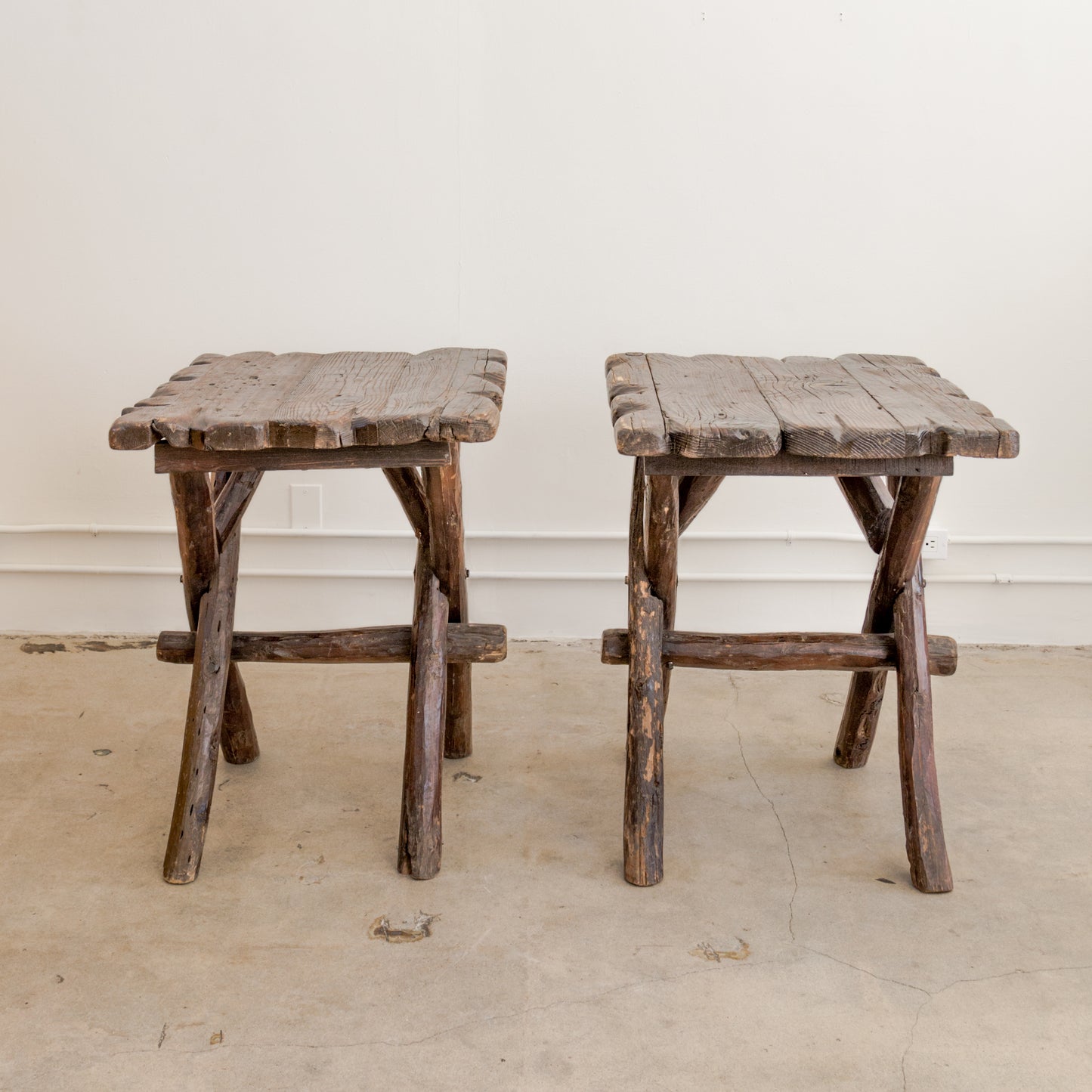 Rustic Moroccan X-Base Side Tables