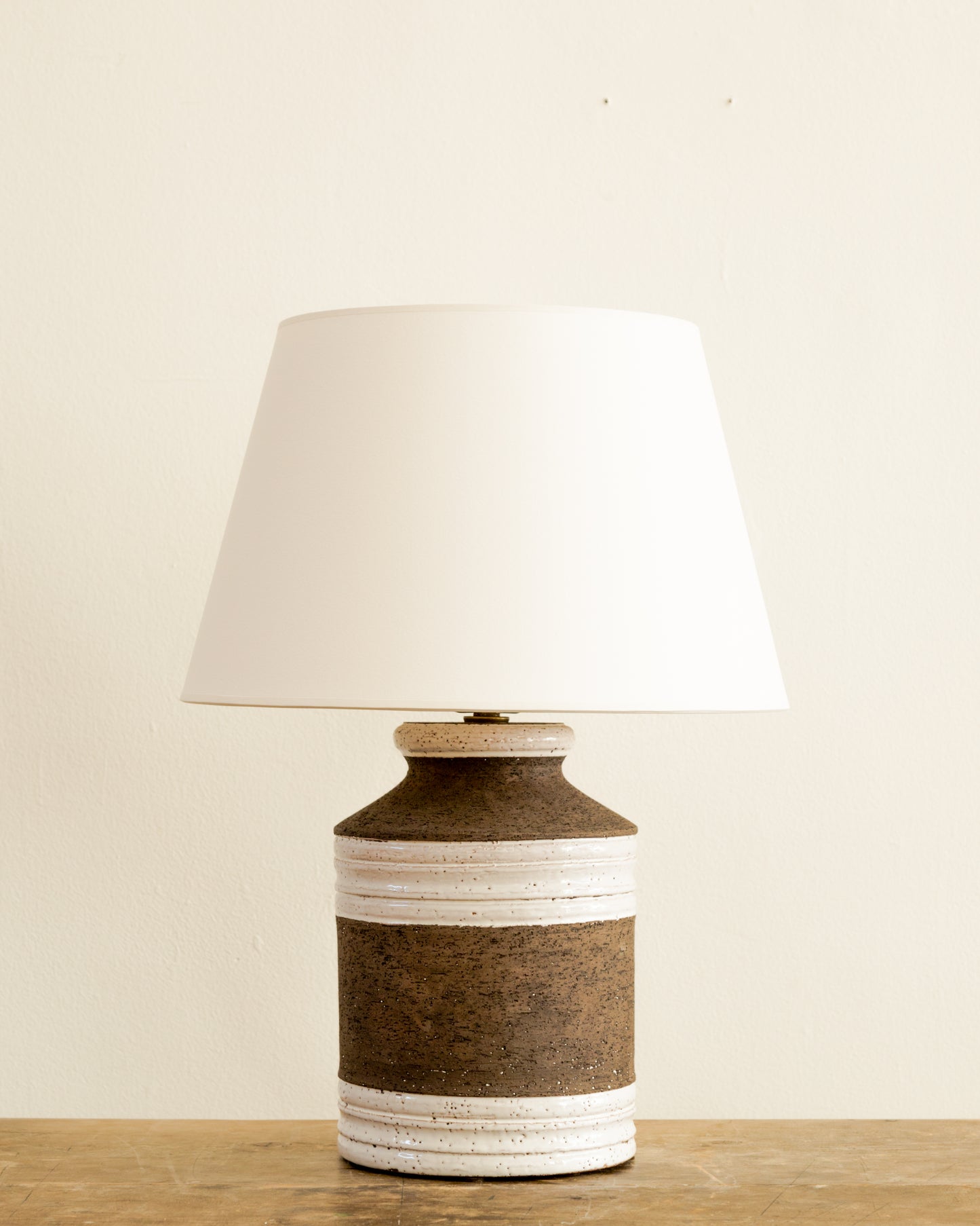 Banded Stoneware Lamp