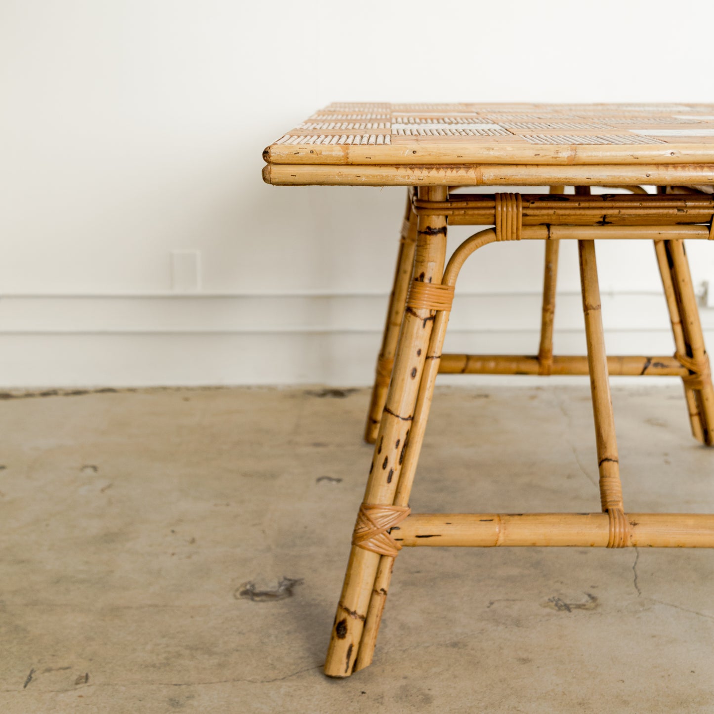 Audoux Minet + Roger Capron | Bamboo + Tile Dining Table