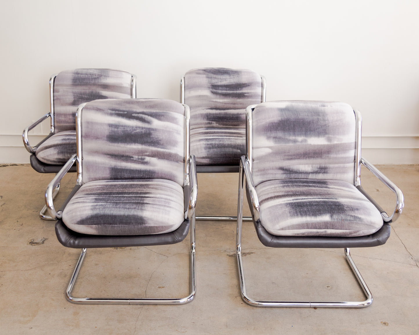 Mod Cantilevered Dining Armchairs