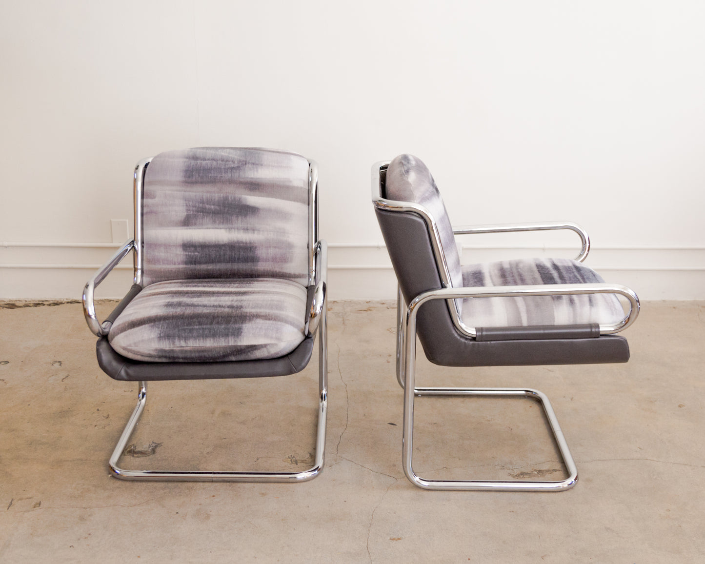 Mod Cantilevered Dining Armchairs