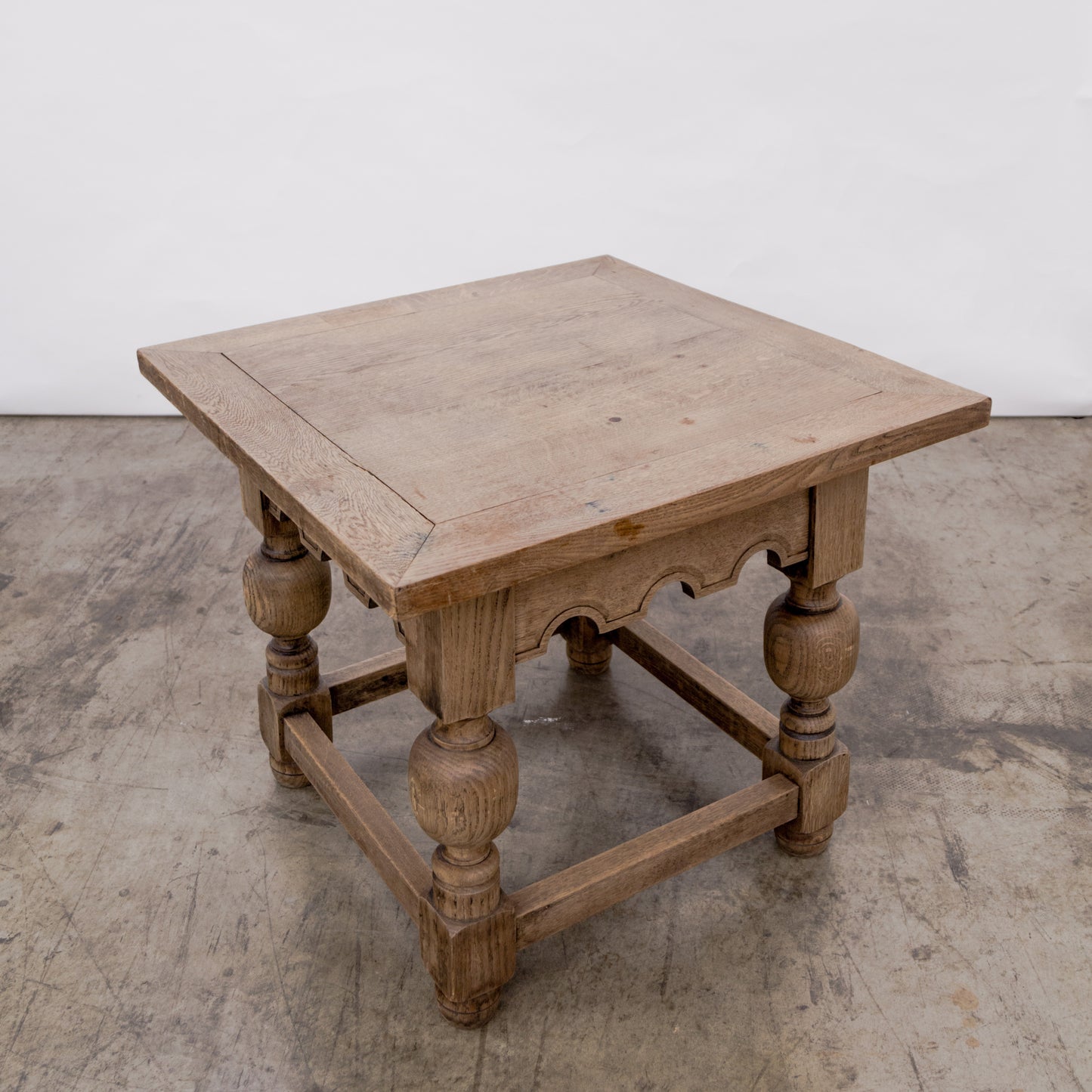 Sturdy Jacobean Oak Side Table