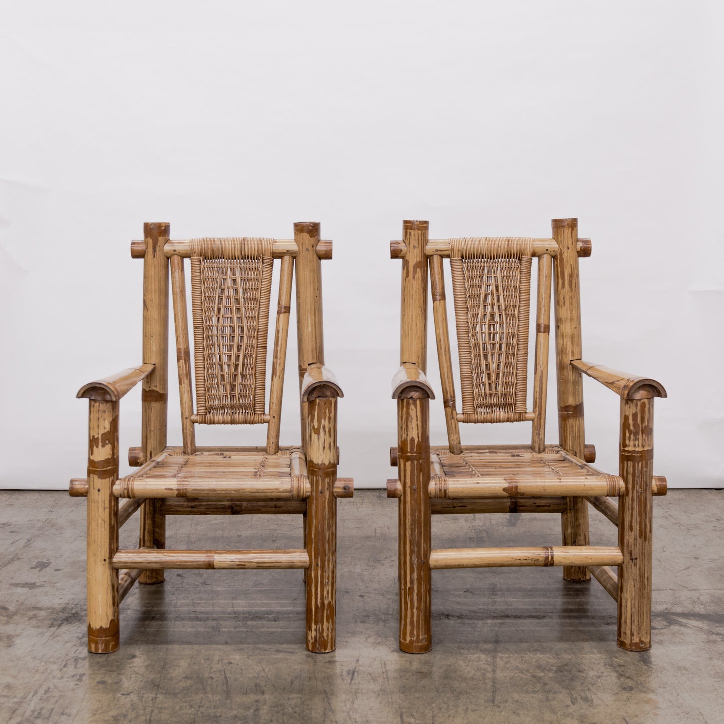 Audoux Minet Style | Primitive Chic Bamboo Armchairs