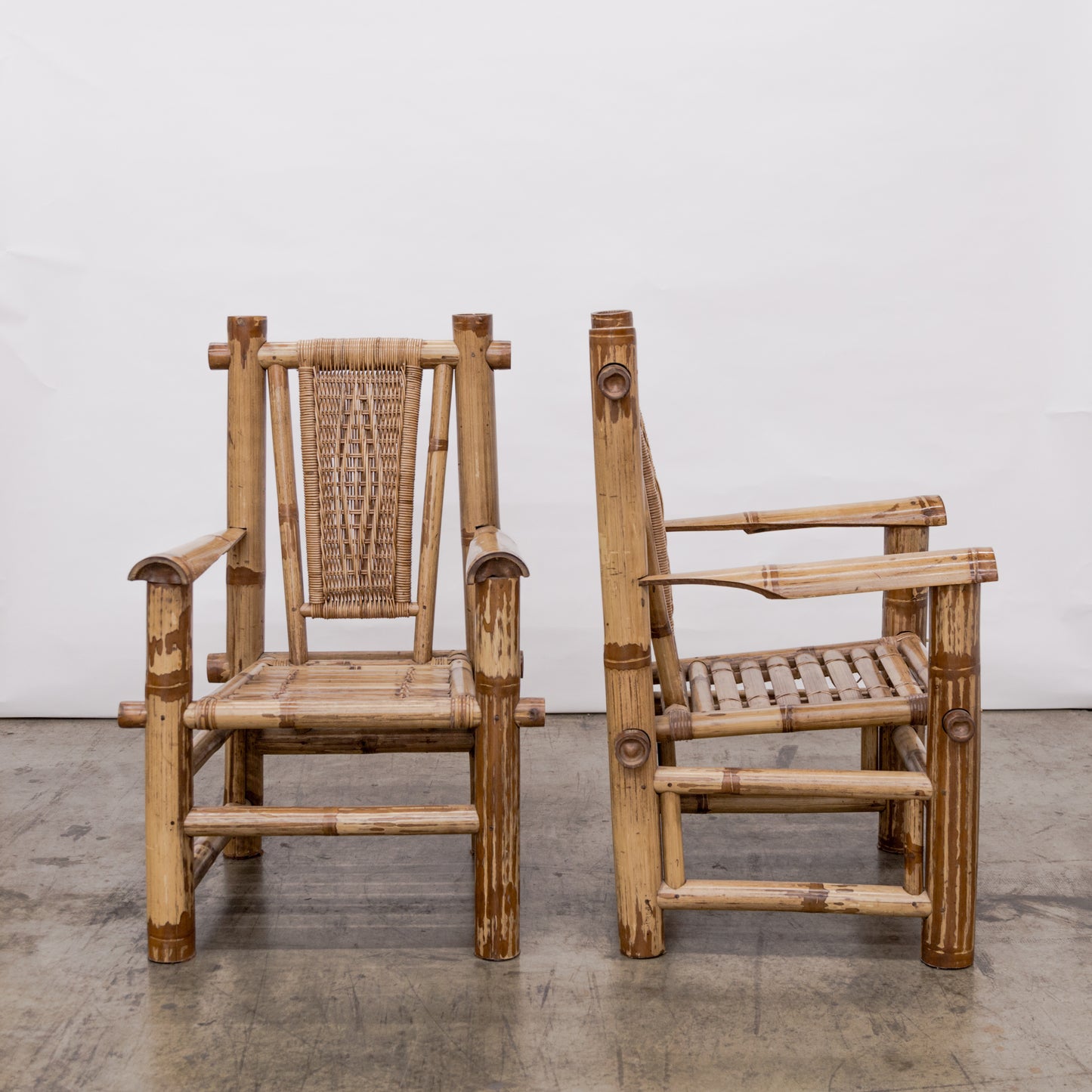 Audoux Minet Style | Primitive Chic Bamboo Armchairs