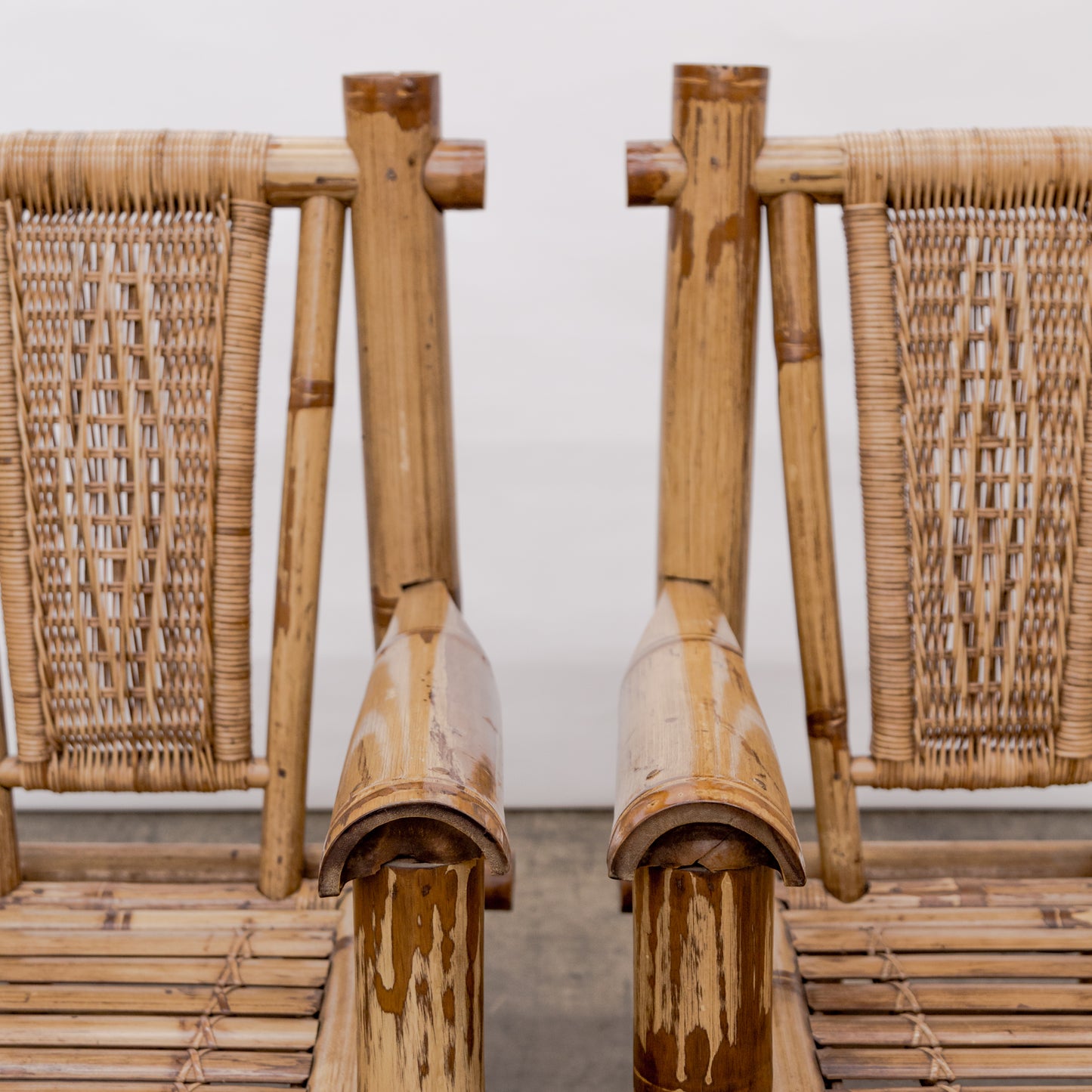 Audoux Minet Style | Primitive Chic Bamboo Armchairs