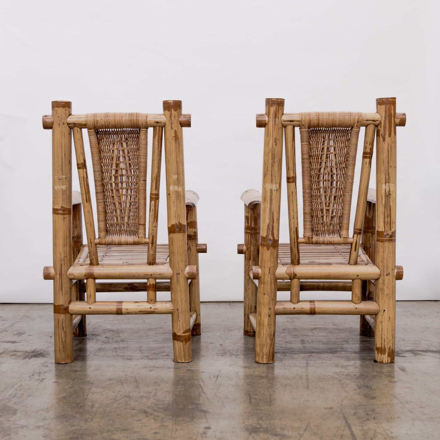 Audoux Minet Style | Primitive Chic Bamboo Armchairs