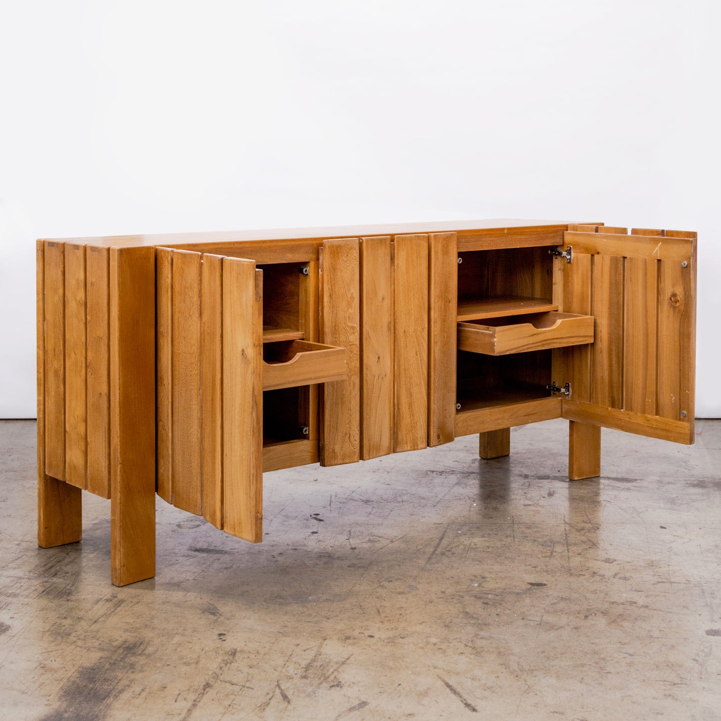 Maison Regain | Brutalist Planked Elm Sideboard