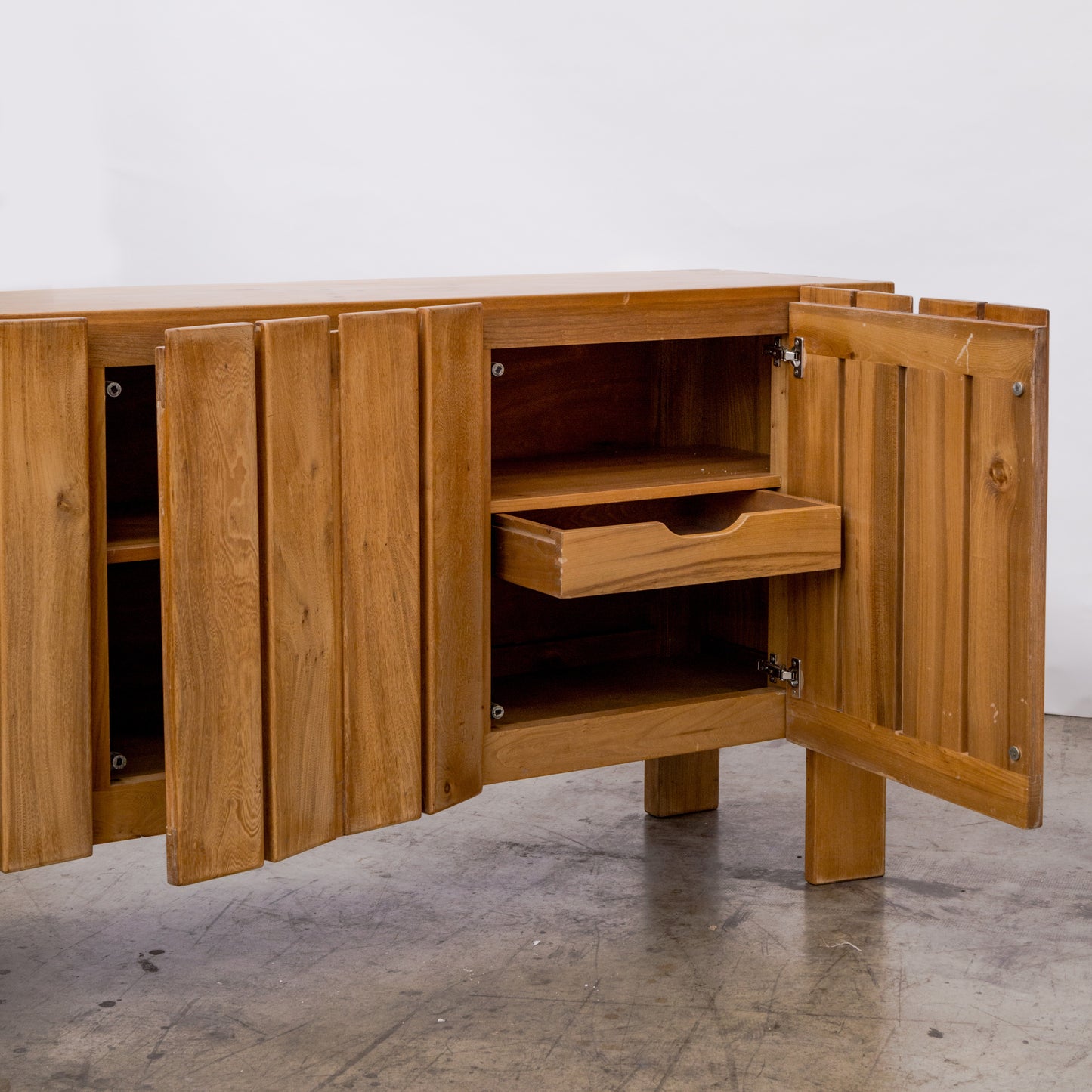 Maison Regain | Brutalist Planked Elm Sideboard