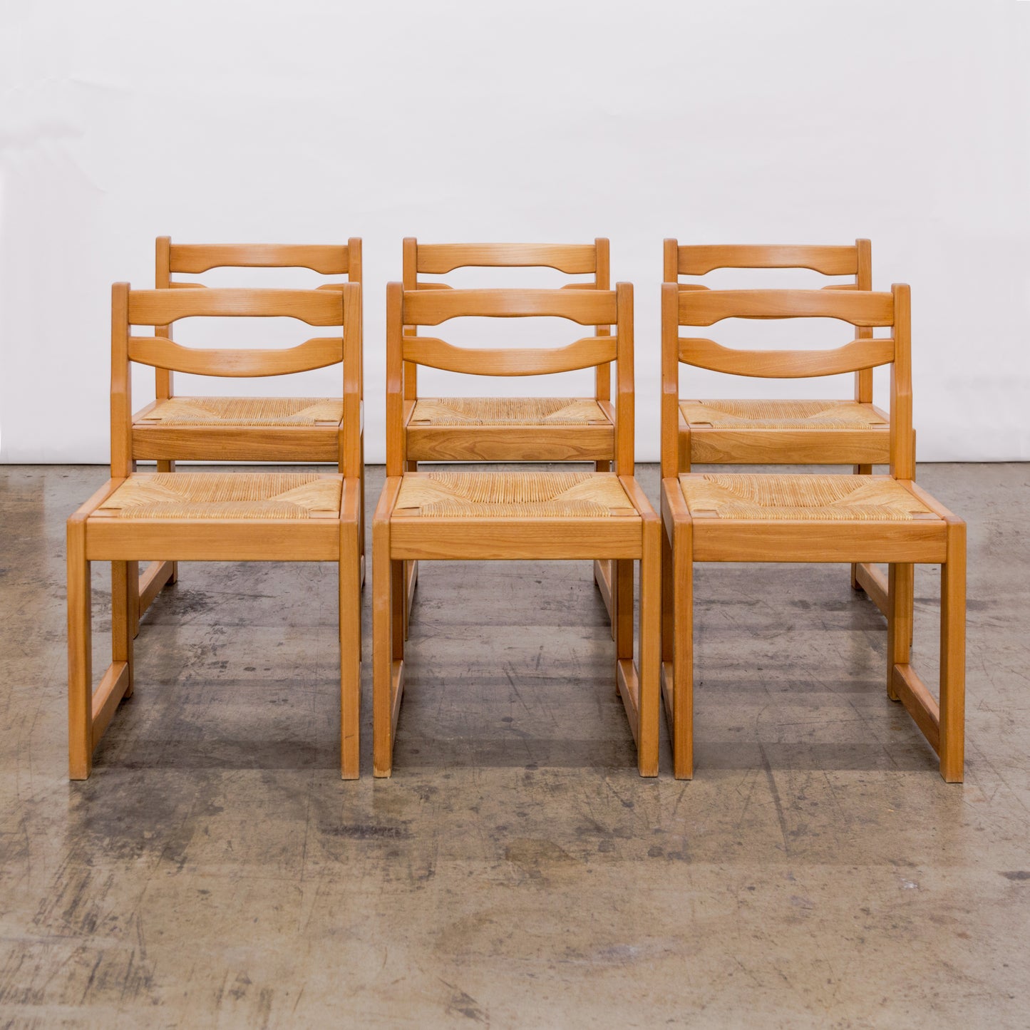 Maison Regain | Brutalist Elm + Rush Dining Chairs