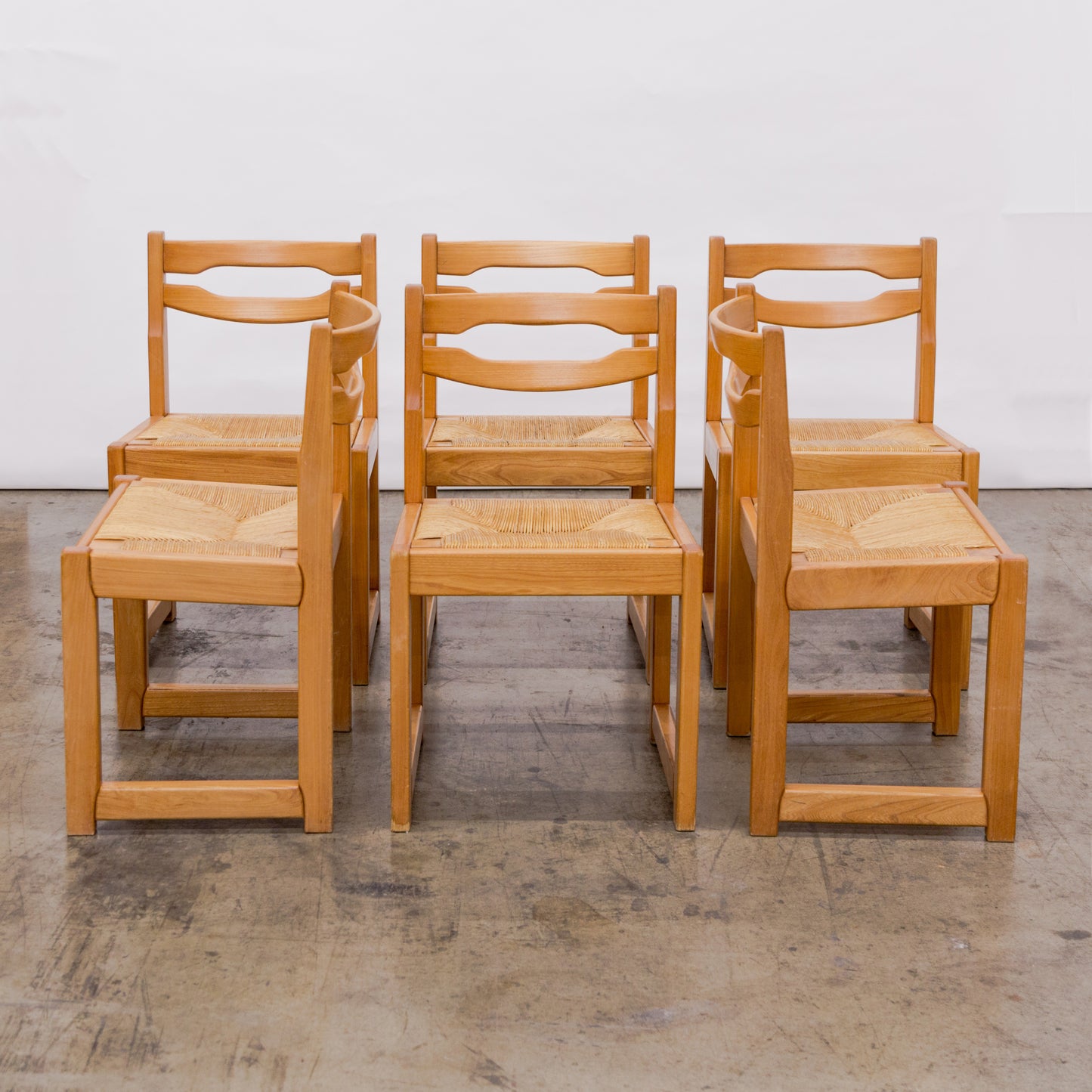 Maison Regain | Brutalist Elm + Rush Dining Chairs