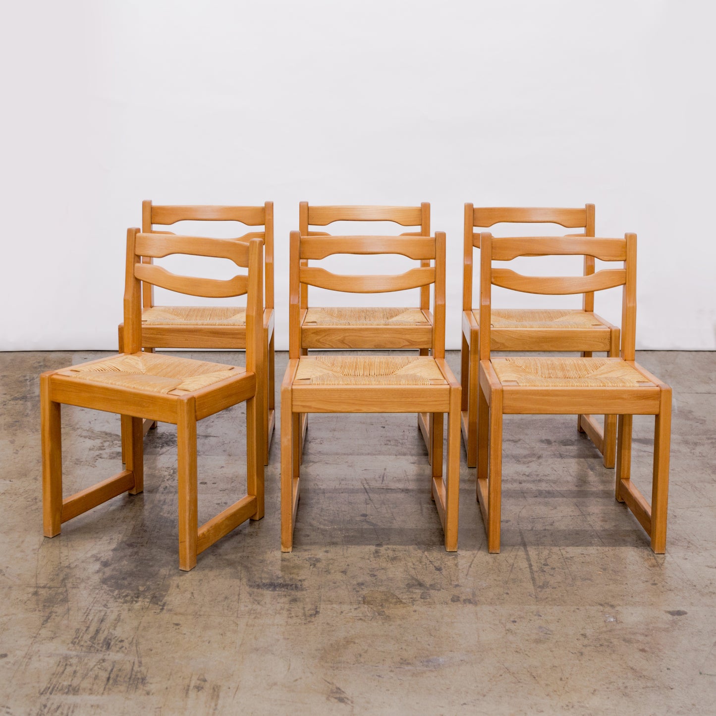 Maison Regain | Brutalist Elm + Rush Dining Chairs
