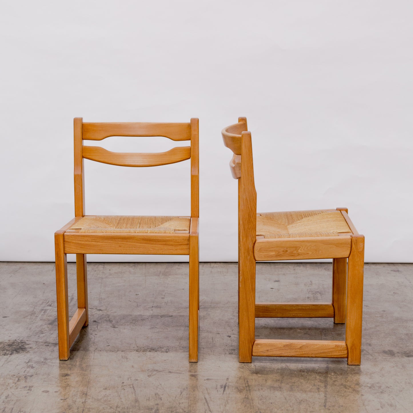 Maison Regain | Brutalist Elm + Rush Dining Chairs