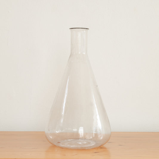 Tall Vintage Conical Lab Glass Vessel