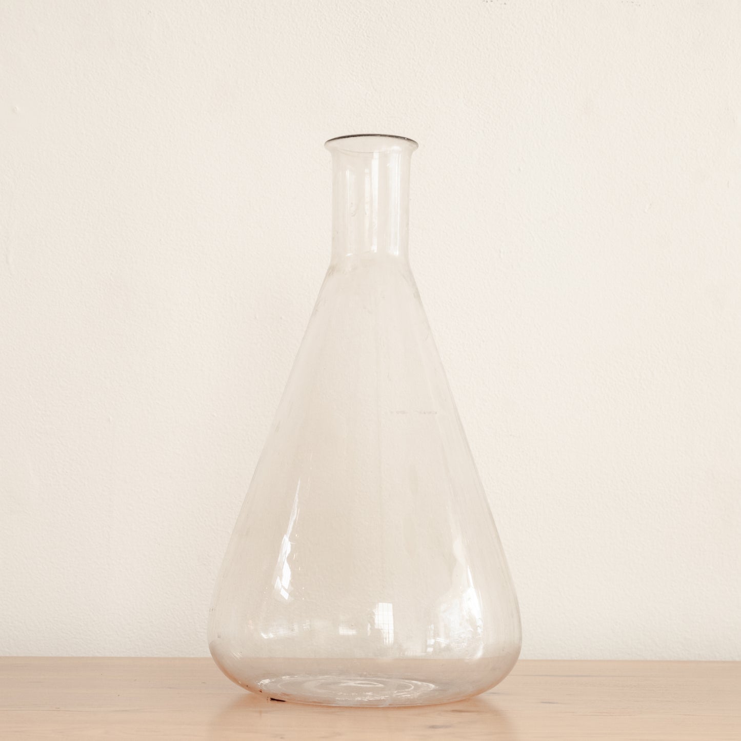 Tall Vintage Conical Lab Glass Vessel