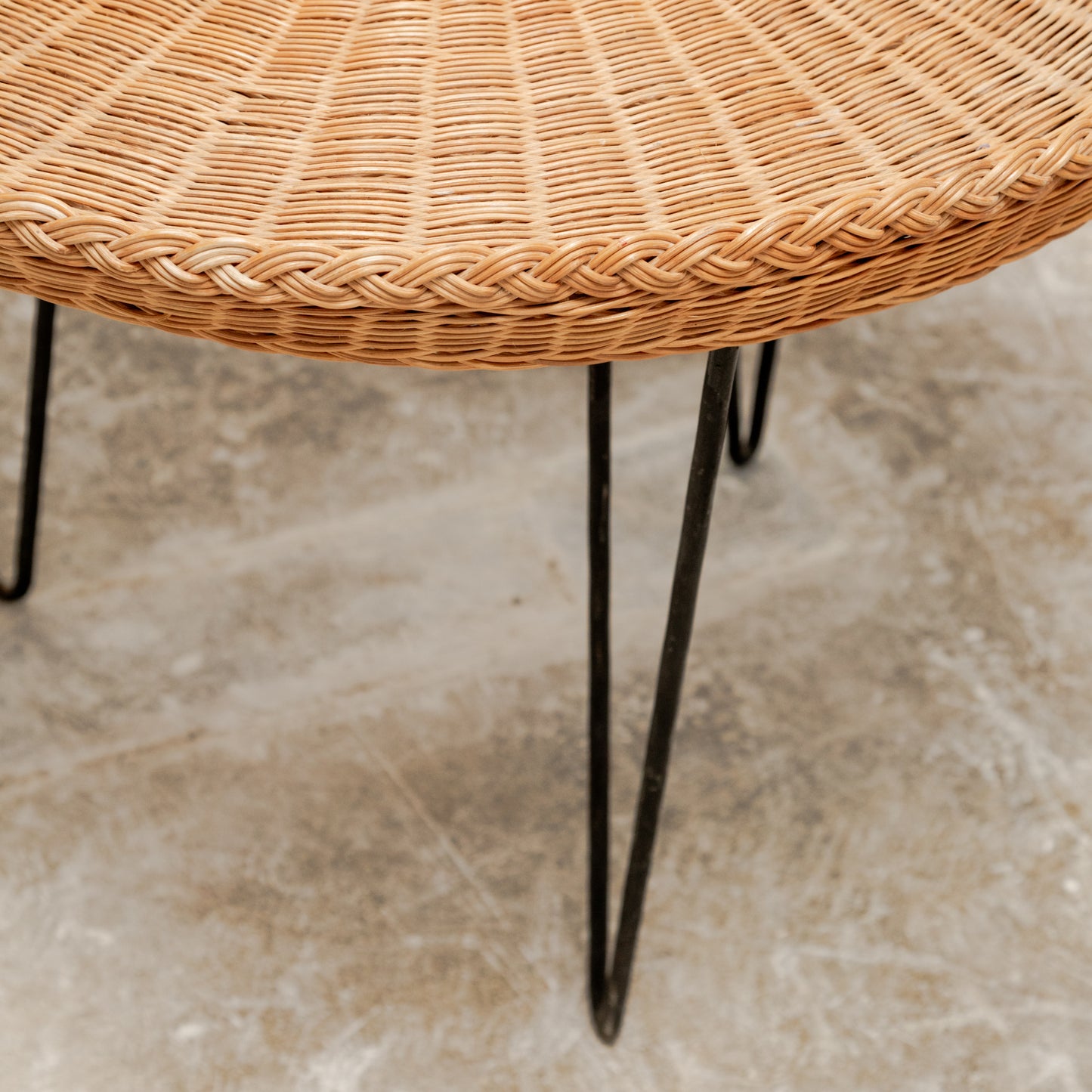 Rattan + Steel Tea Table