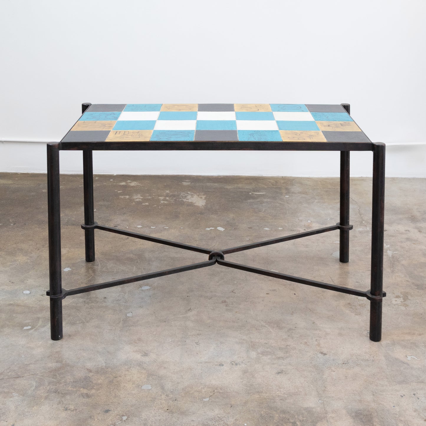 Zodiac Tile Top + Steel Base Table