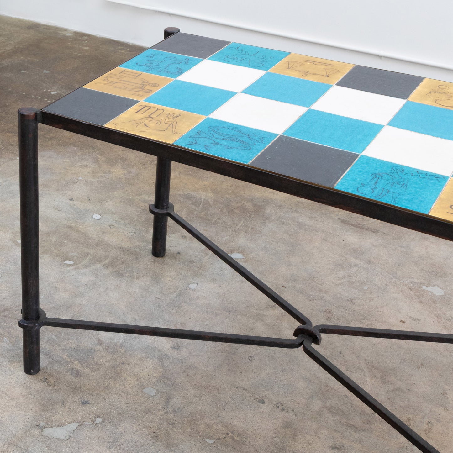 Zodiac Tile Top + Steel Base Table