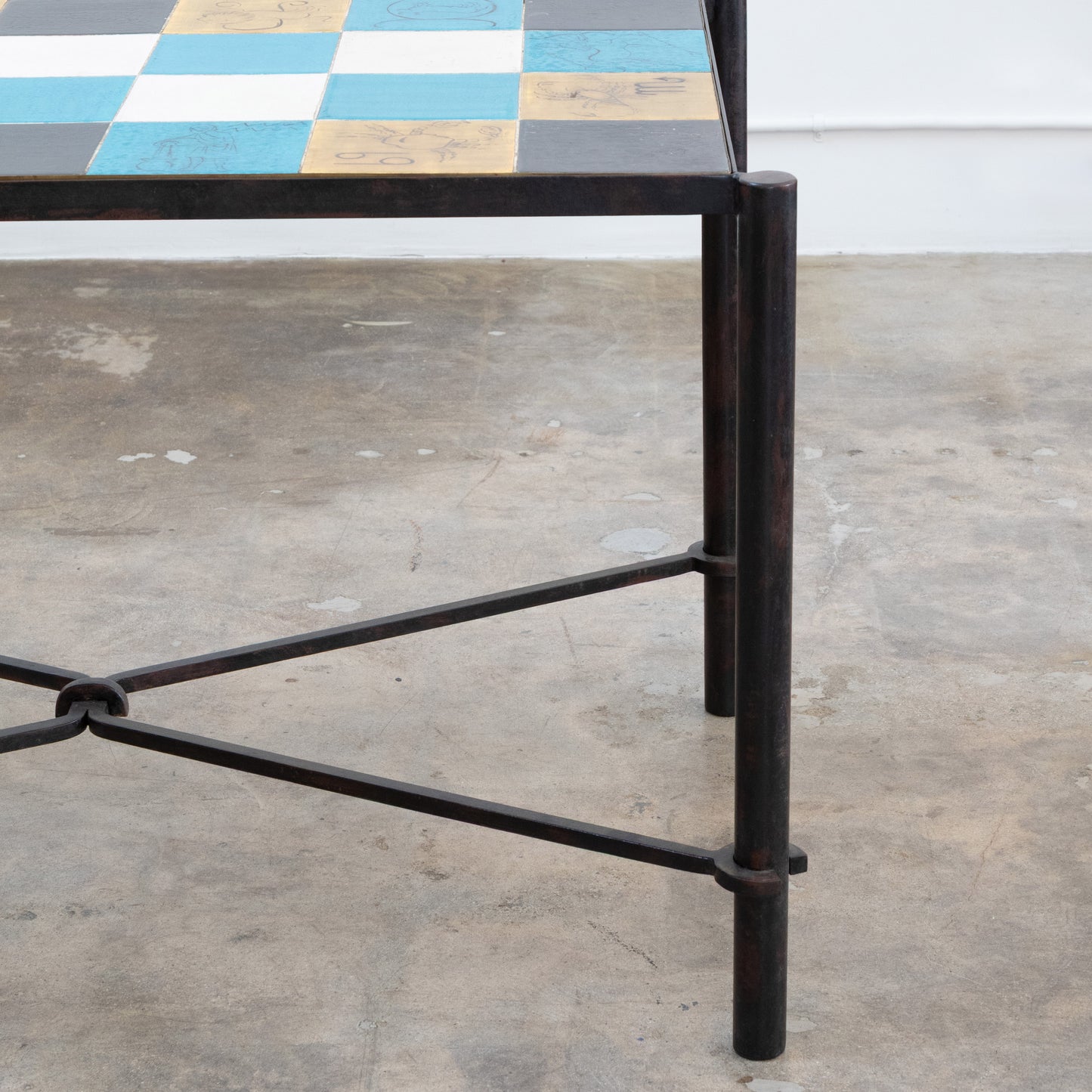 Zodiac Tile Top + Steel Base Table