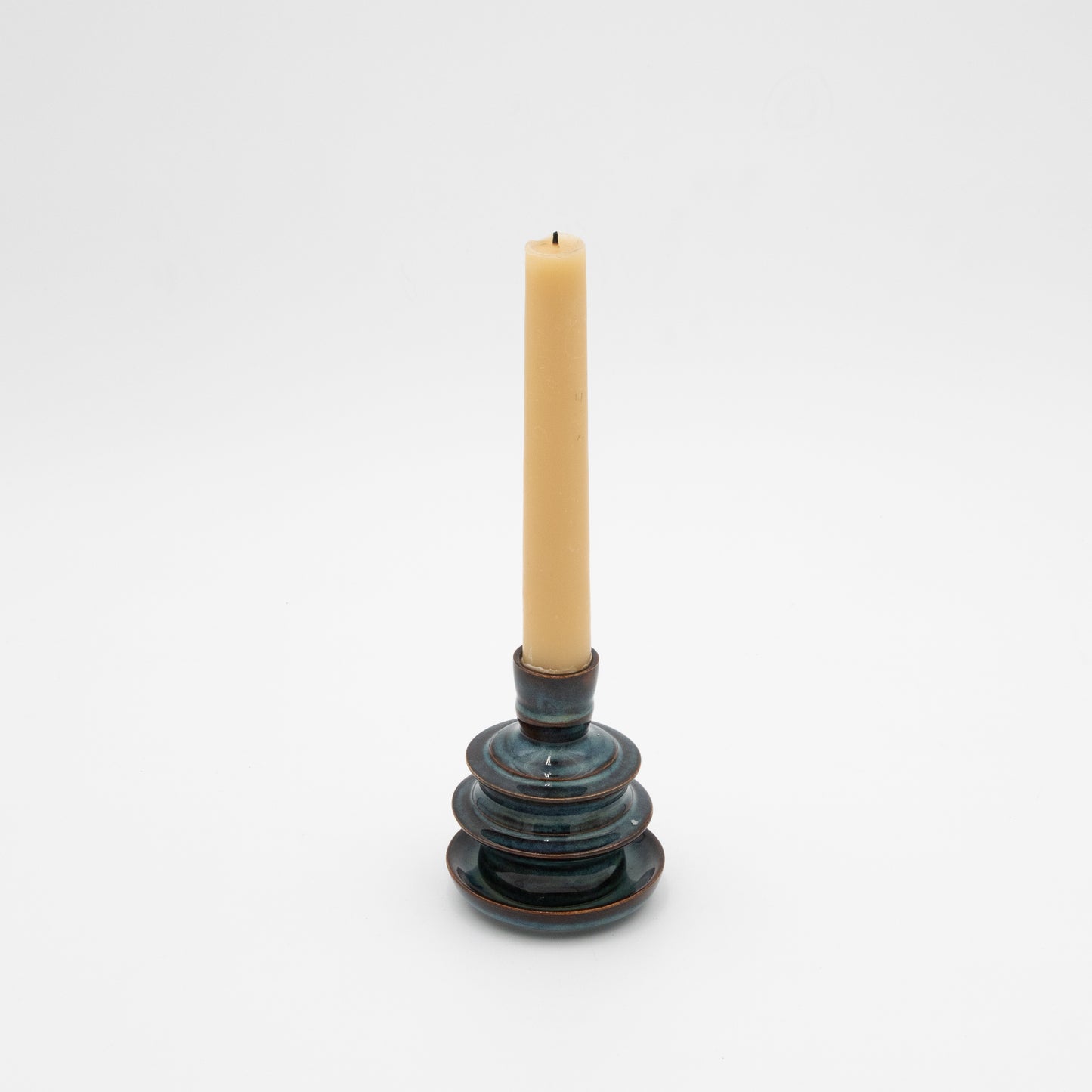 Lukas Weyandt | Indigo Blue Small Stoneware Candlestick