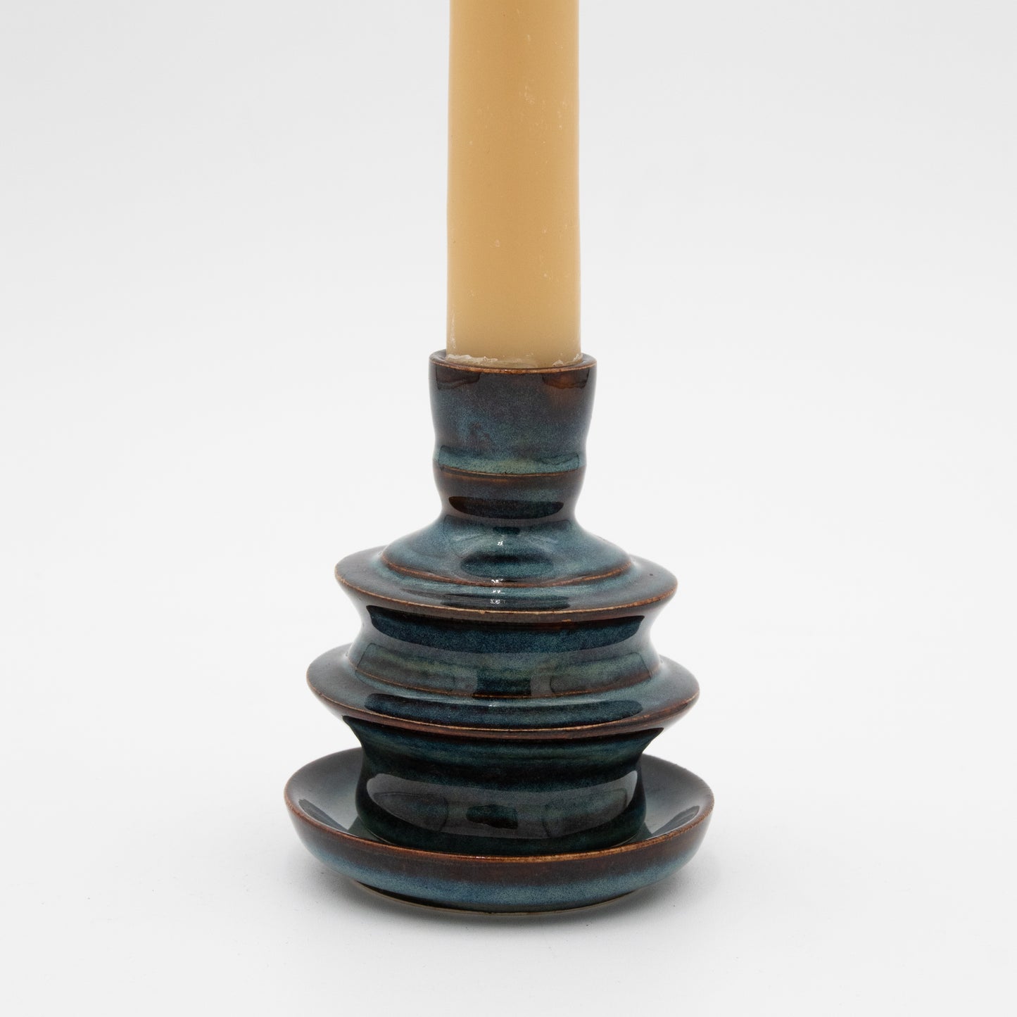 Lukas Weyandt | Indigo Blue Small Stoneware Candlestick