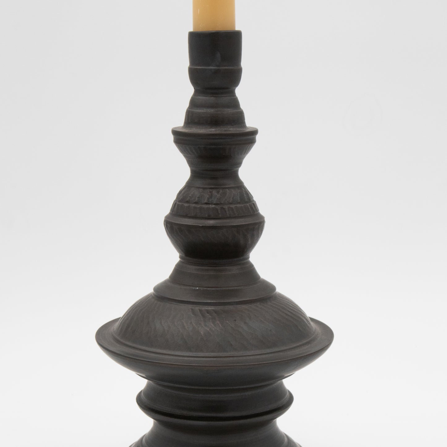 Lukas Weyandt | Matte Black Stoneware Candlestick