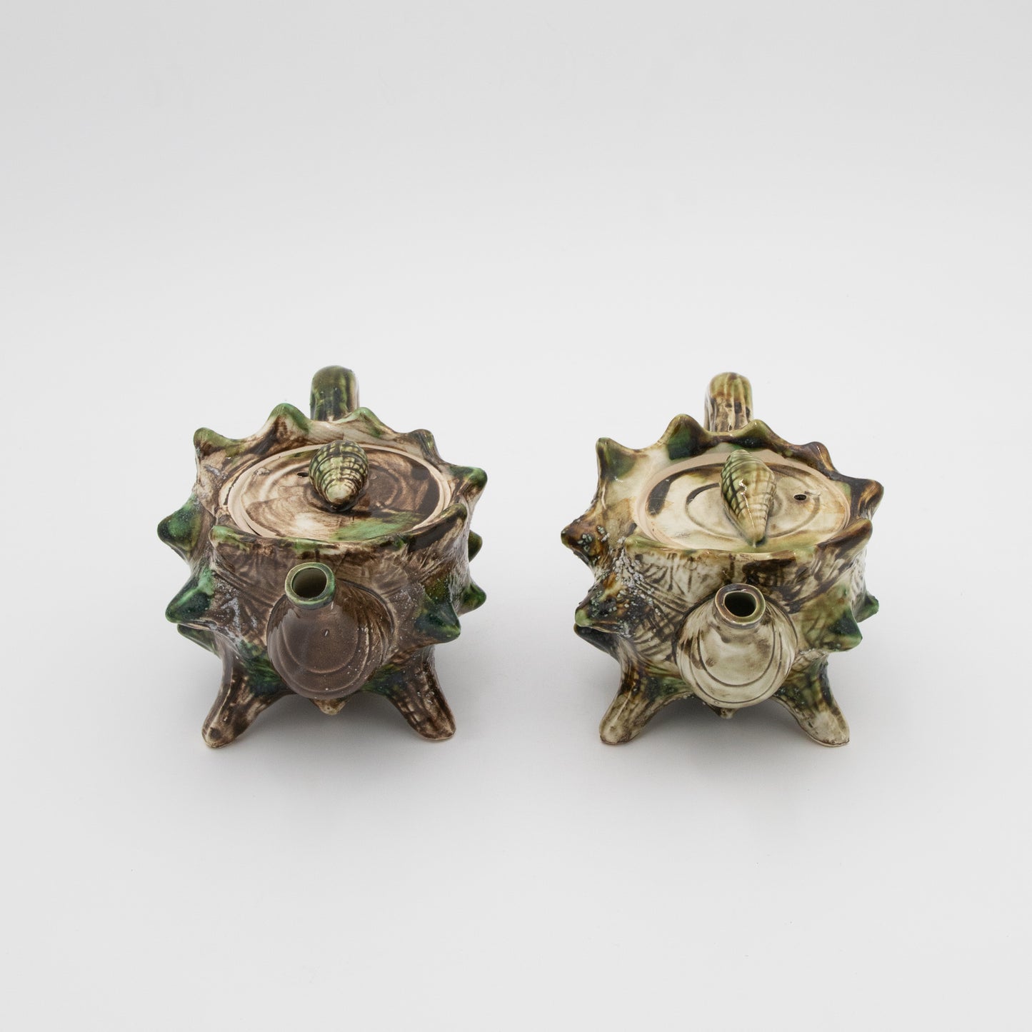 Majolica Ceramics Conch Shell - Teapot