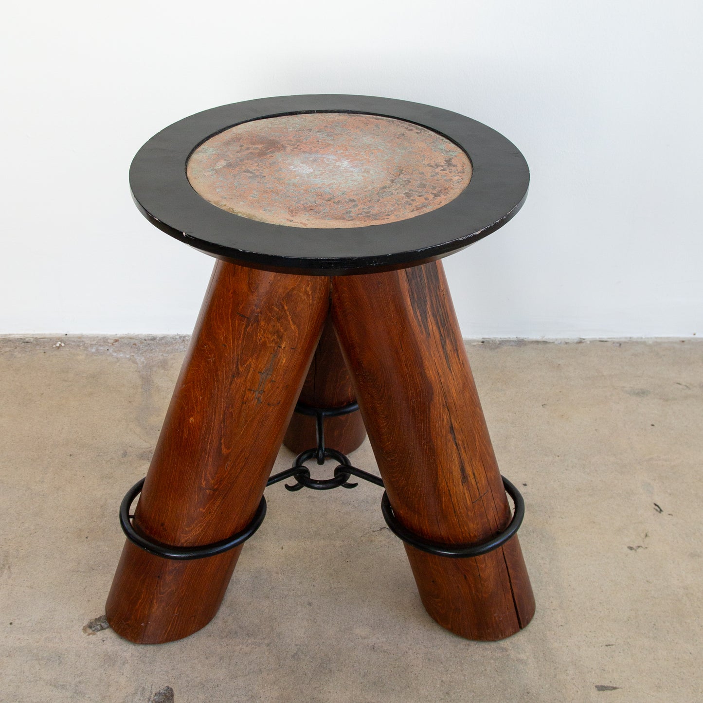 Iron Cuff Tripod Table