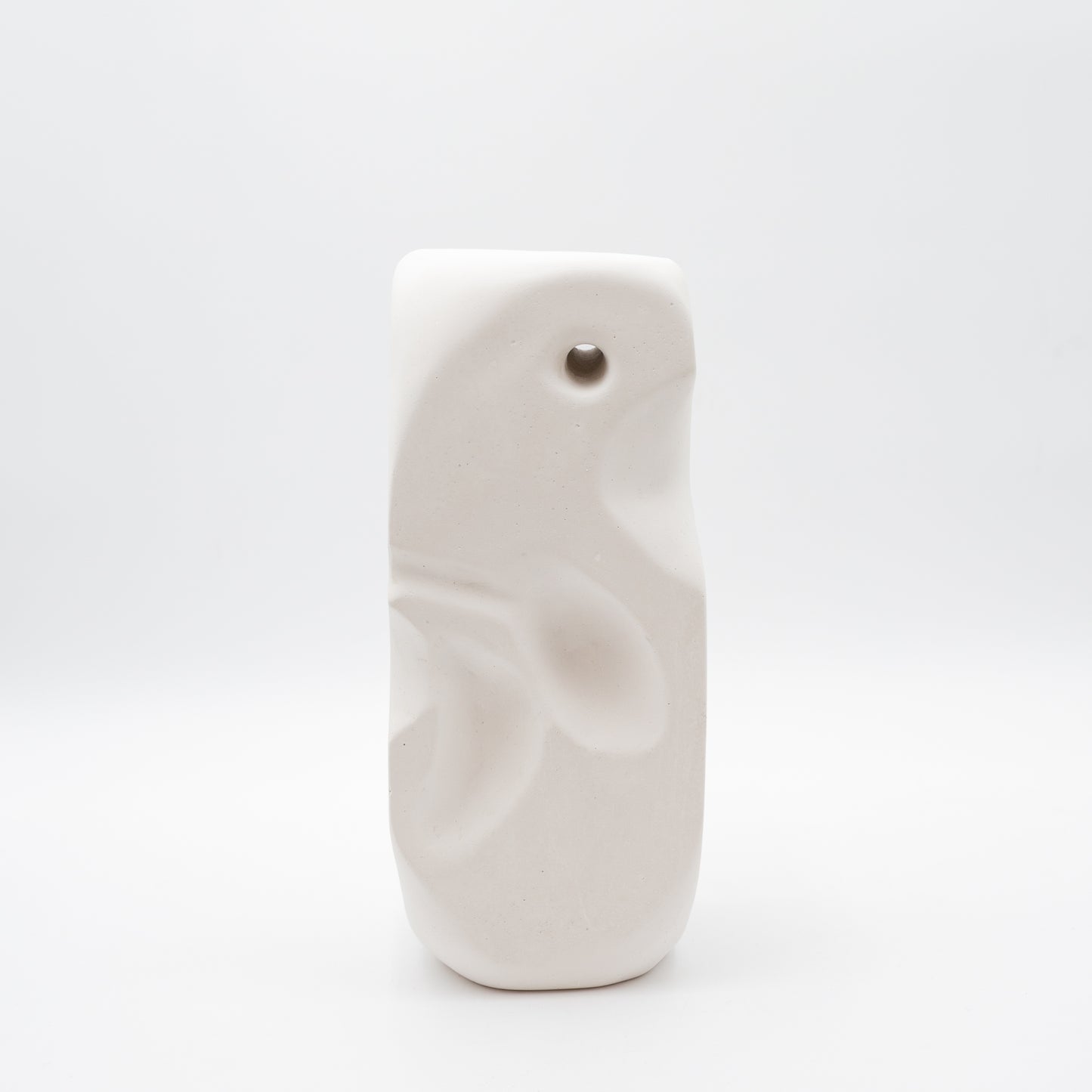 Modernist Cast White Stone Sculpture